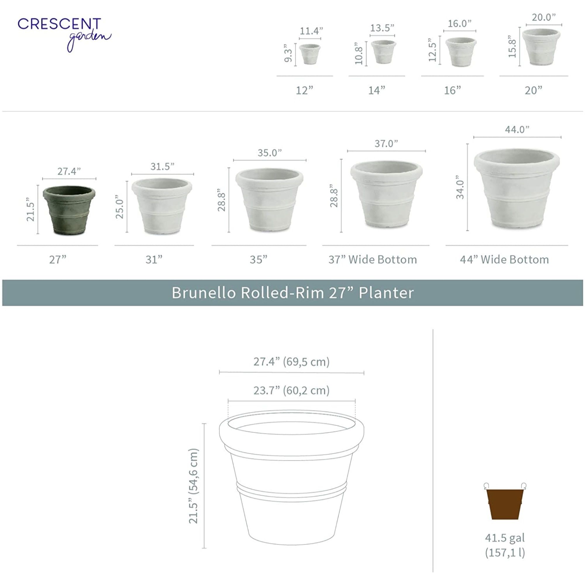 Crescent Garden 645667138484 Planter-Window-Box - View #4