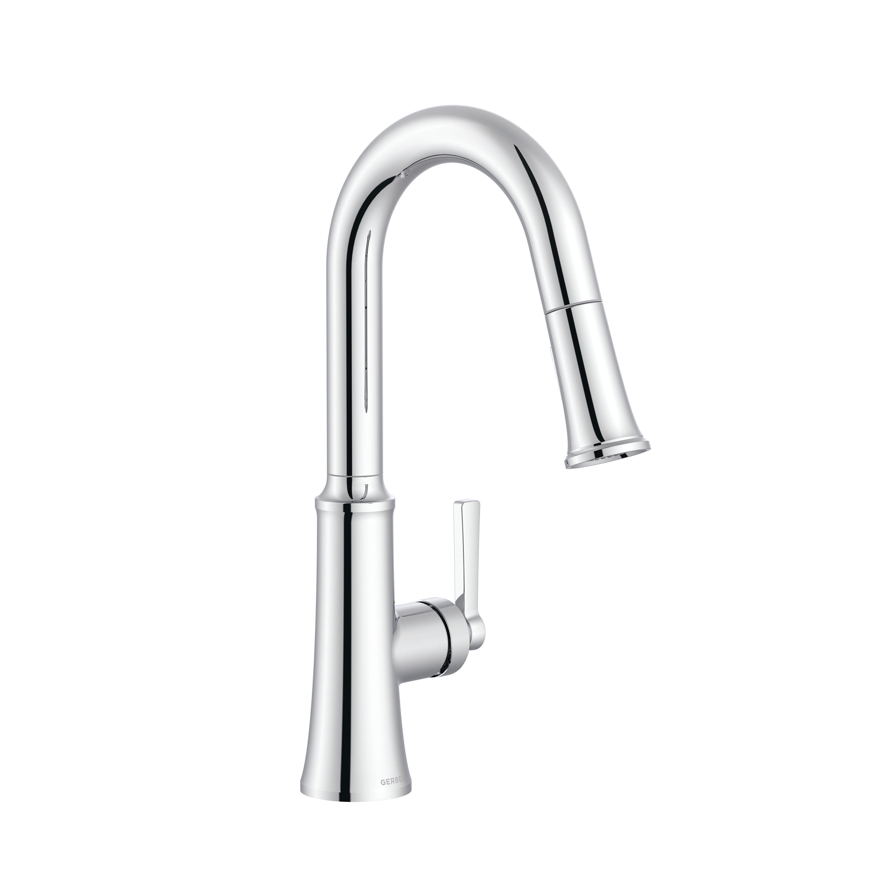 Gerber D150579 Northerly Chrome Single Handle Deck-mount Bar and Prep Kitchen Faucet with Sprayer (Includes Deck Plate)