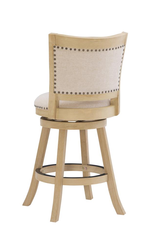 Gray Swivel Adjustable Wood and Metal Counter Stool