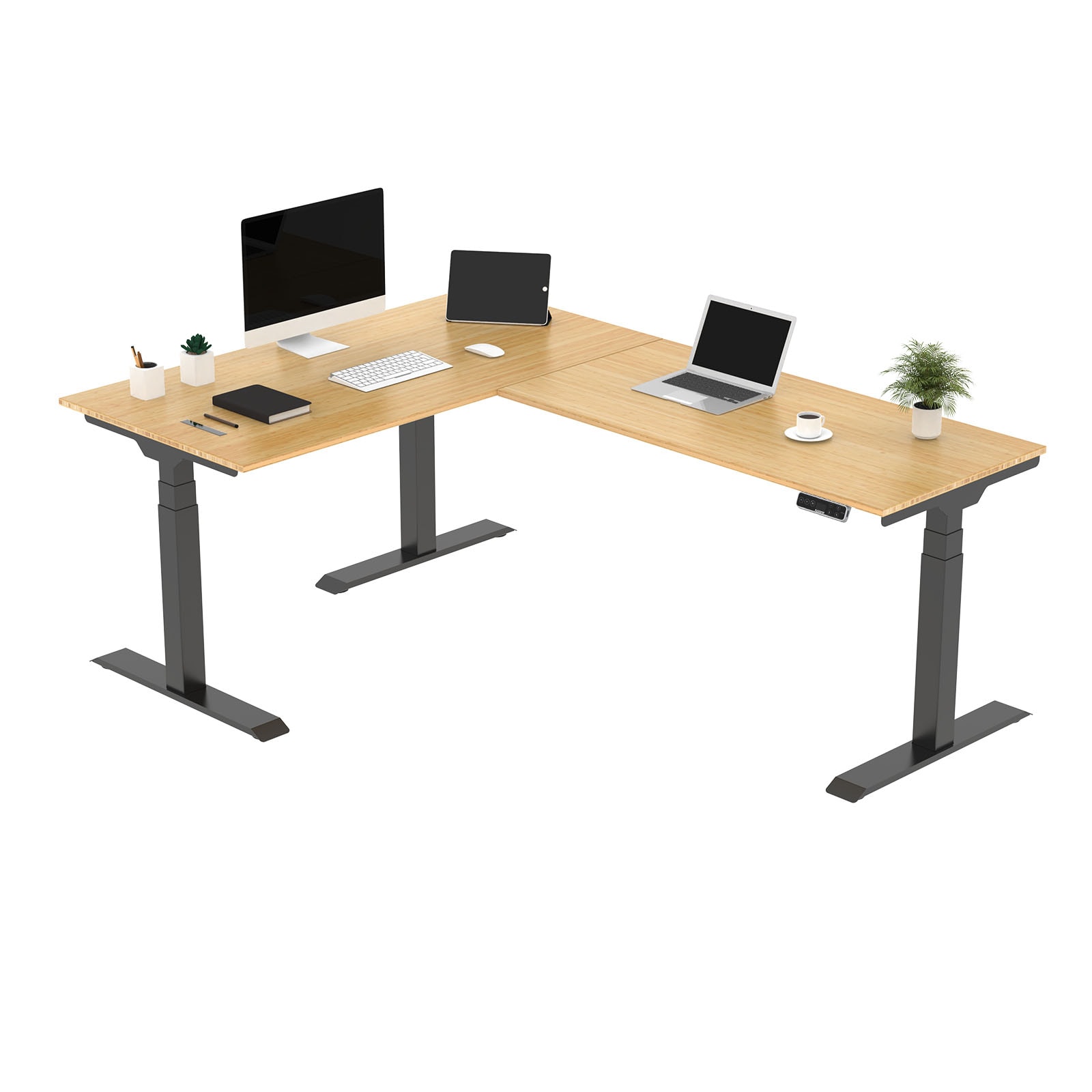 FlexiSpot E7LBR557624LB-ZB 76-in Yellow Modern/Contemporary Standing desk