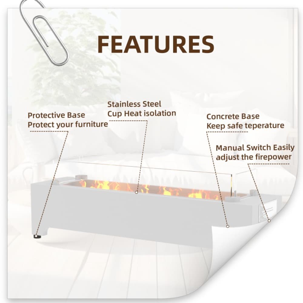 U-HOMY WQ-131SL-OT Outdoor-Gas-Firepits - View #5