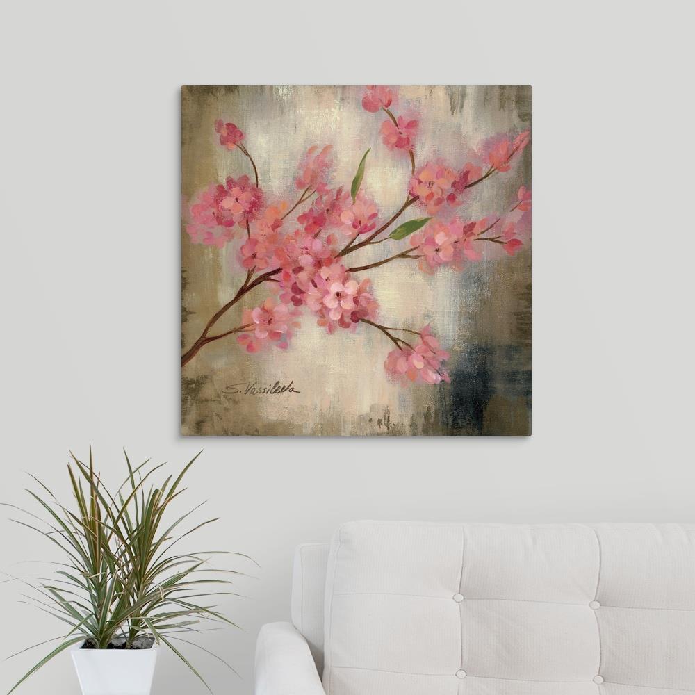 GreatBigCanvas Cherry Blossom I by Silvia Vass 24-in H x 24-in W ...