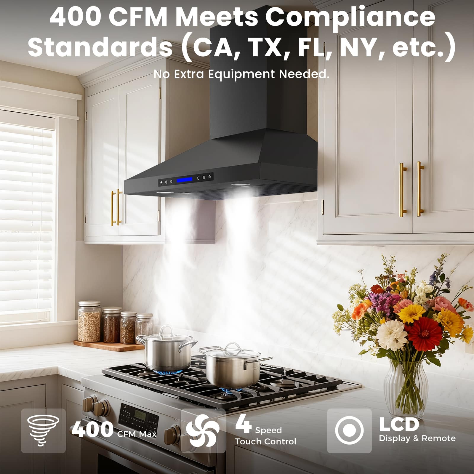 DIVAN DLP02-30B Wall-Mounted-Range-Hoods - View #4