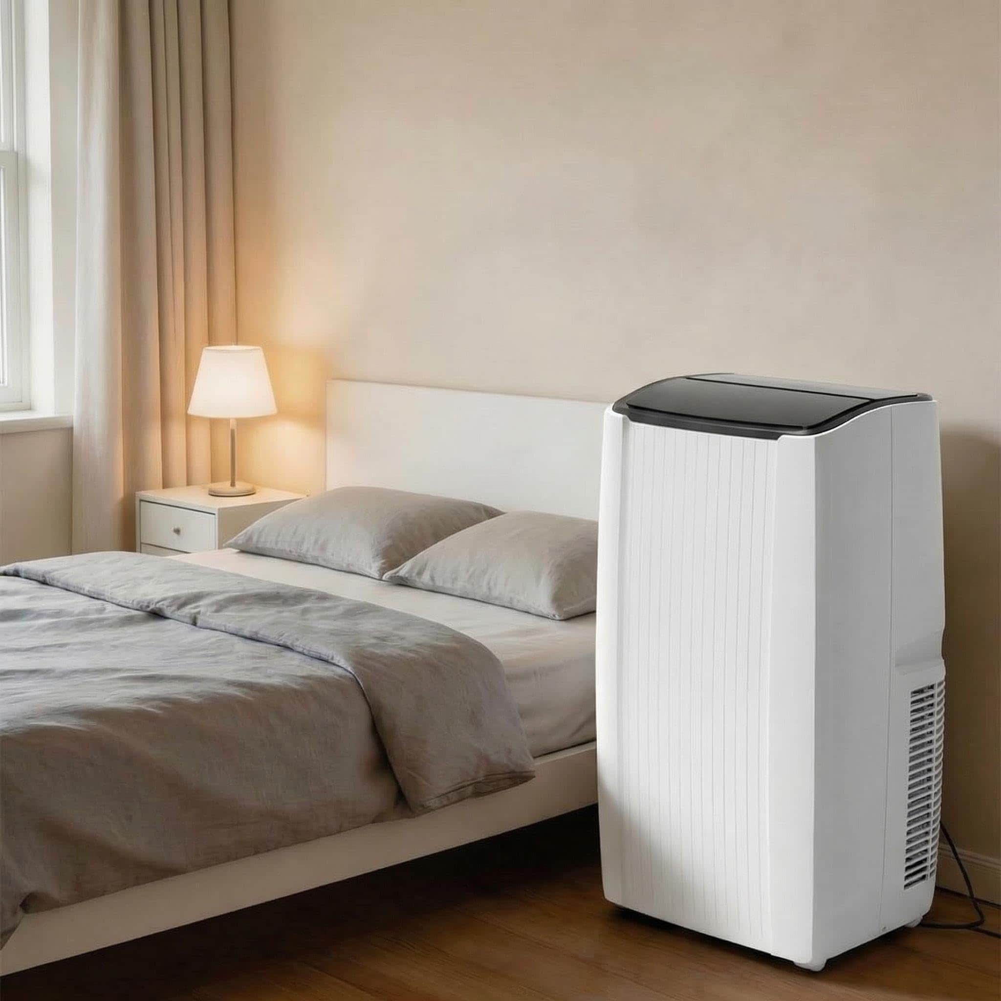 Aoile 12000 BTU 3-in-1 Portable Air Conditioner with Dehumidifier and Fan Energy Efficient Quiet AC Unit with Remote Control Cools Rooms up to 550 Sq Ft Easy Installation US Standard White