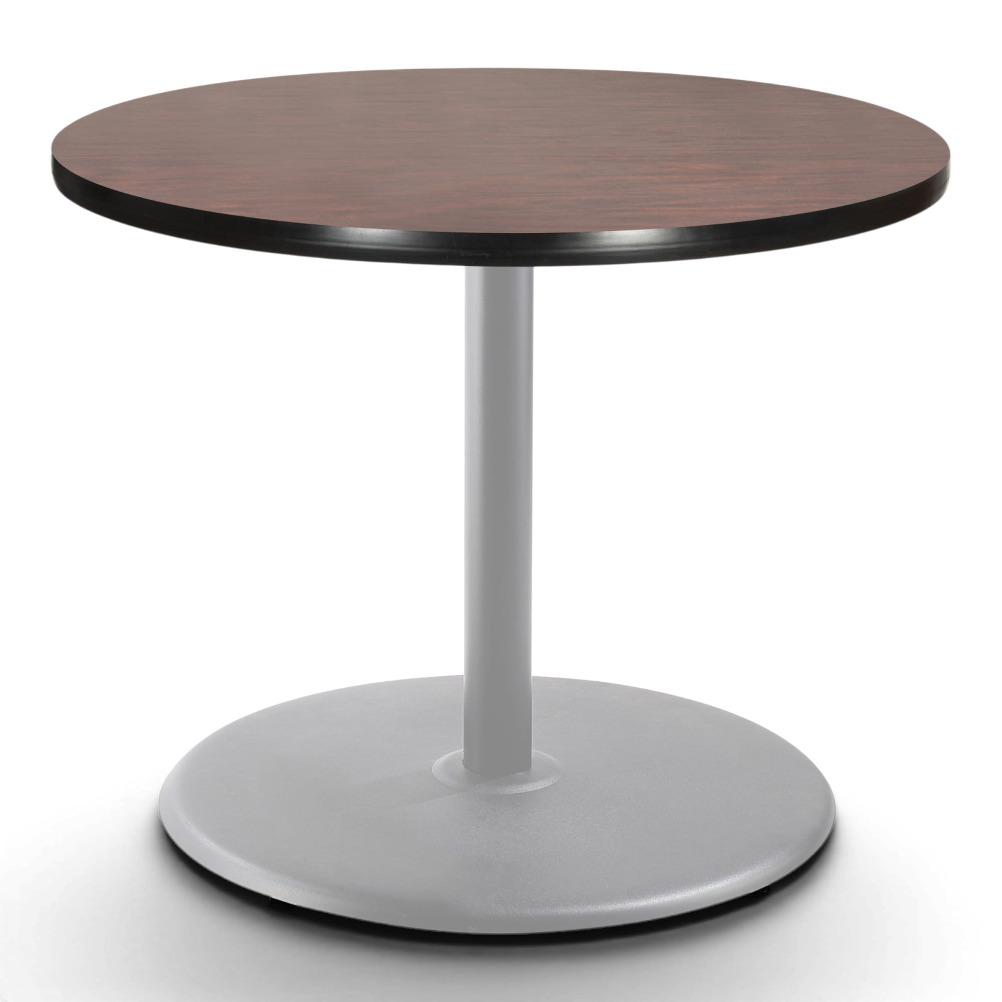 Hampden Furnishings - Bennet Mahogany Round Contemporary/Modern Wood Dining Table, with Grey Powd...