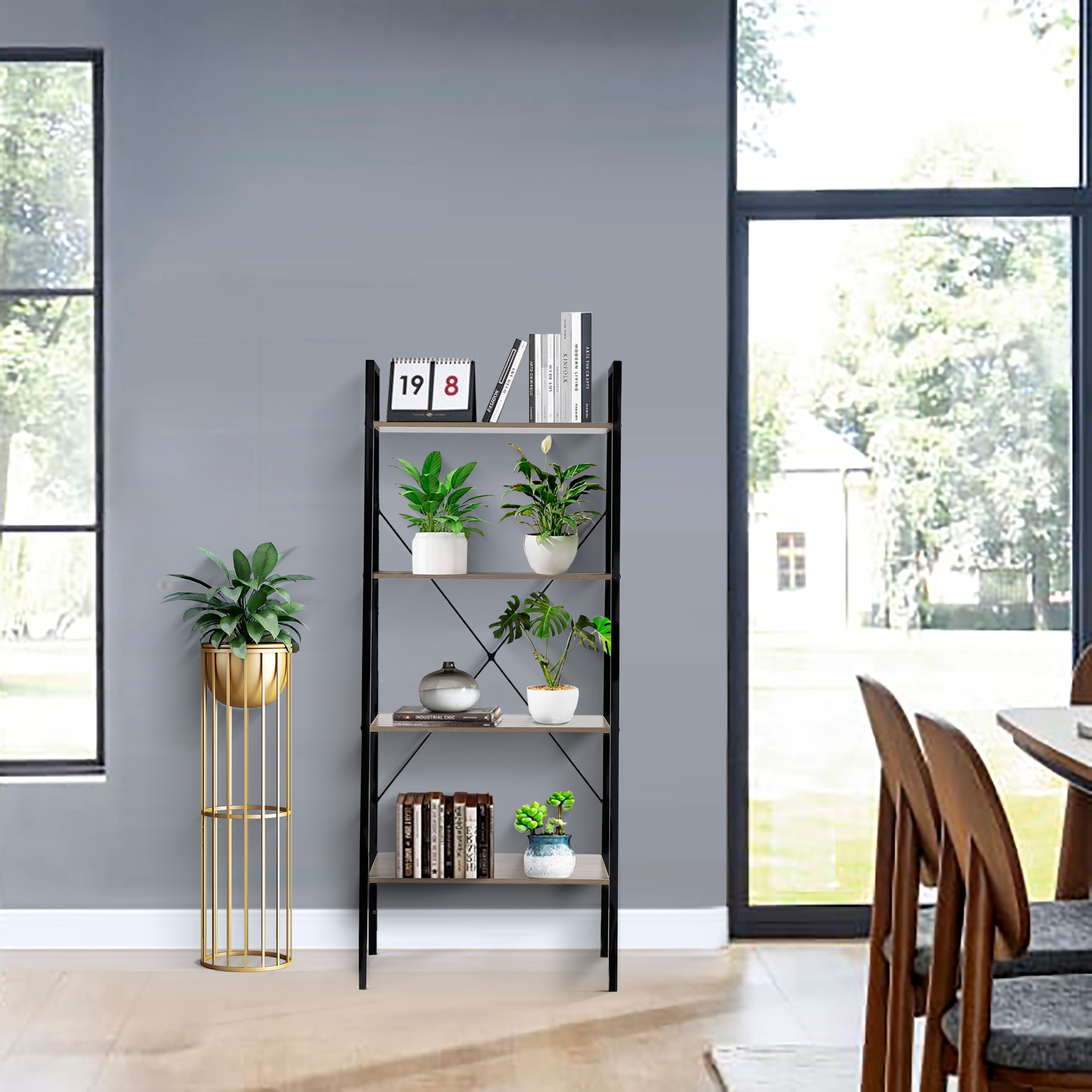 LuxenHome WHIF579 bookcases - View #5