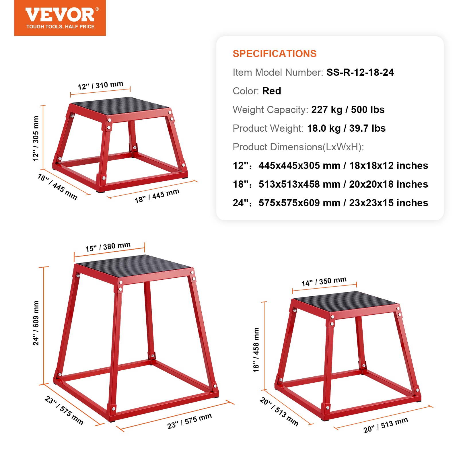 VEVOR TXTD12YC18YCTKAZTV0 Plyo-Boxes-Platforms - View #8