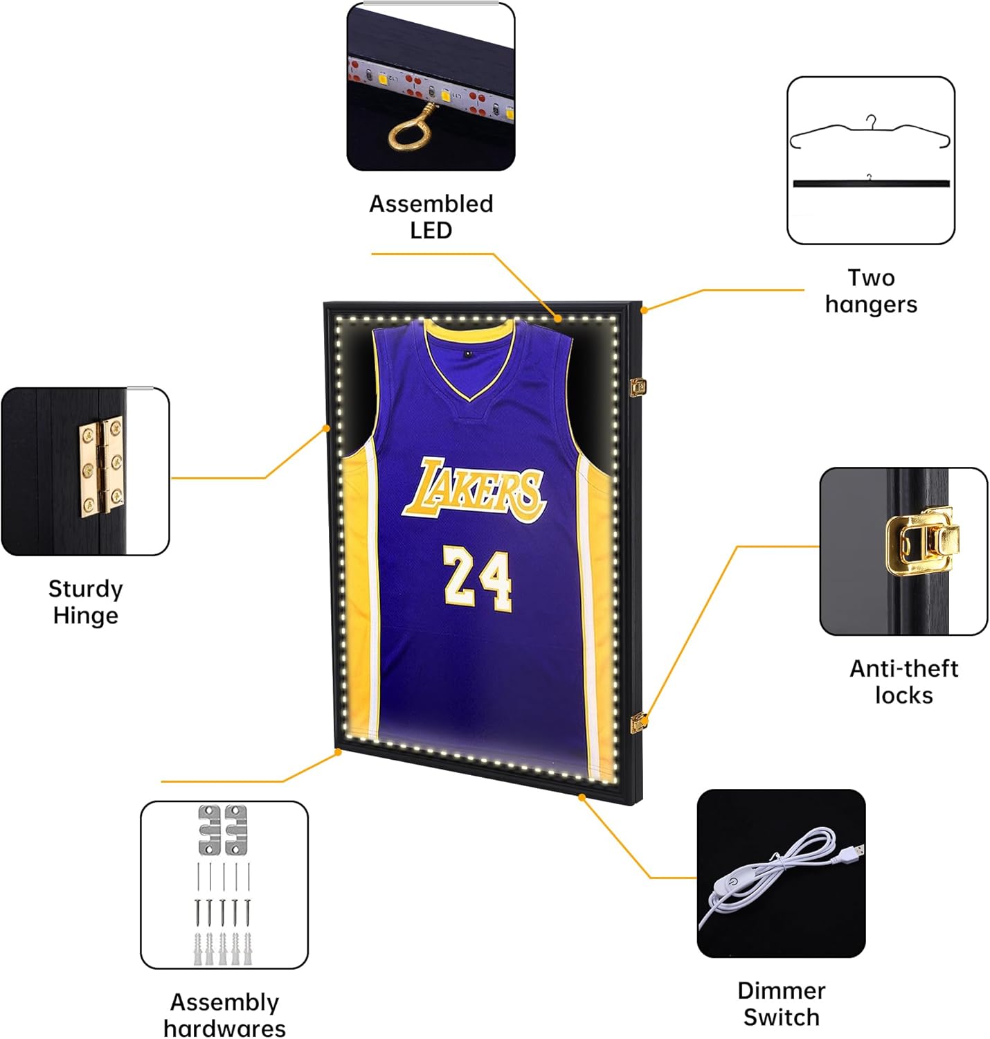  LOE-LEDSHIRTFRM-4PK Picture-Frames - View #2