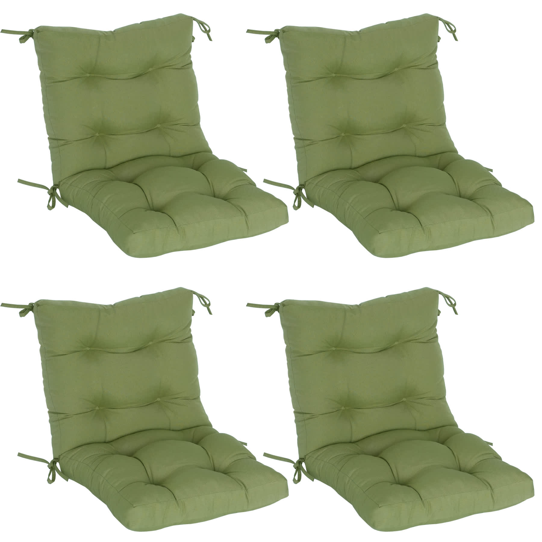 GoodGoods -  18-in x 36-in Tufted Patio Dining Chair Cushion Water Resistant(Set of 4)