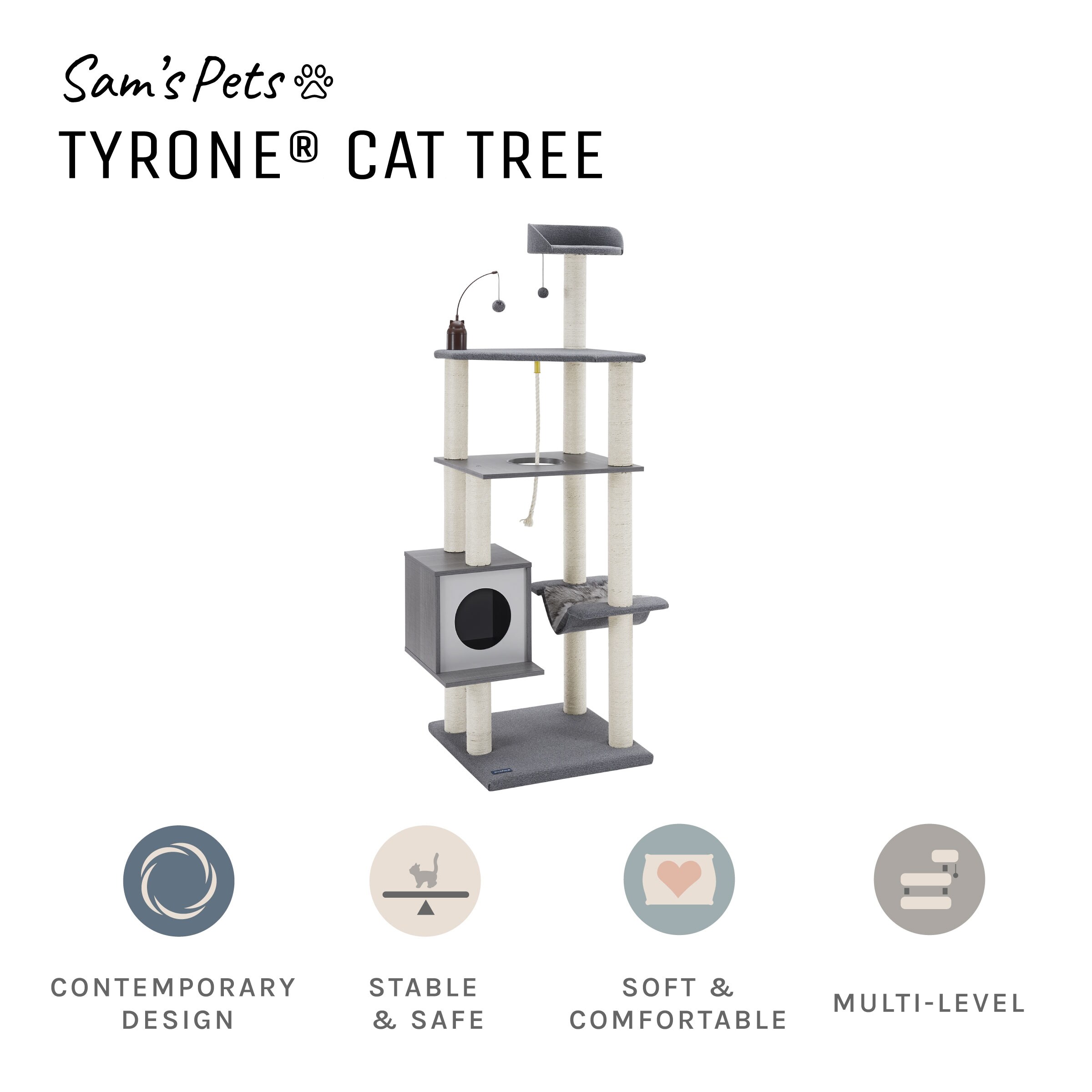 Sam's Pets SP-CT1269GY Cat-Trees - View #7