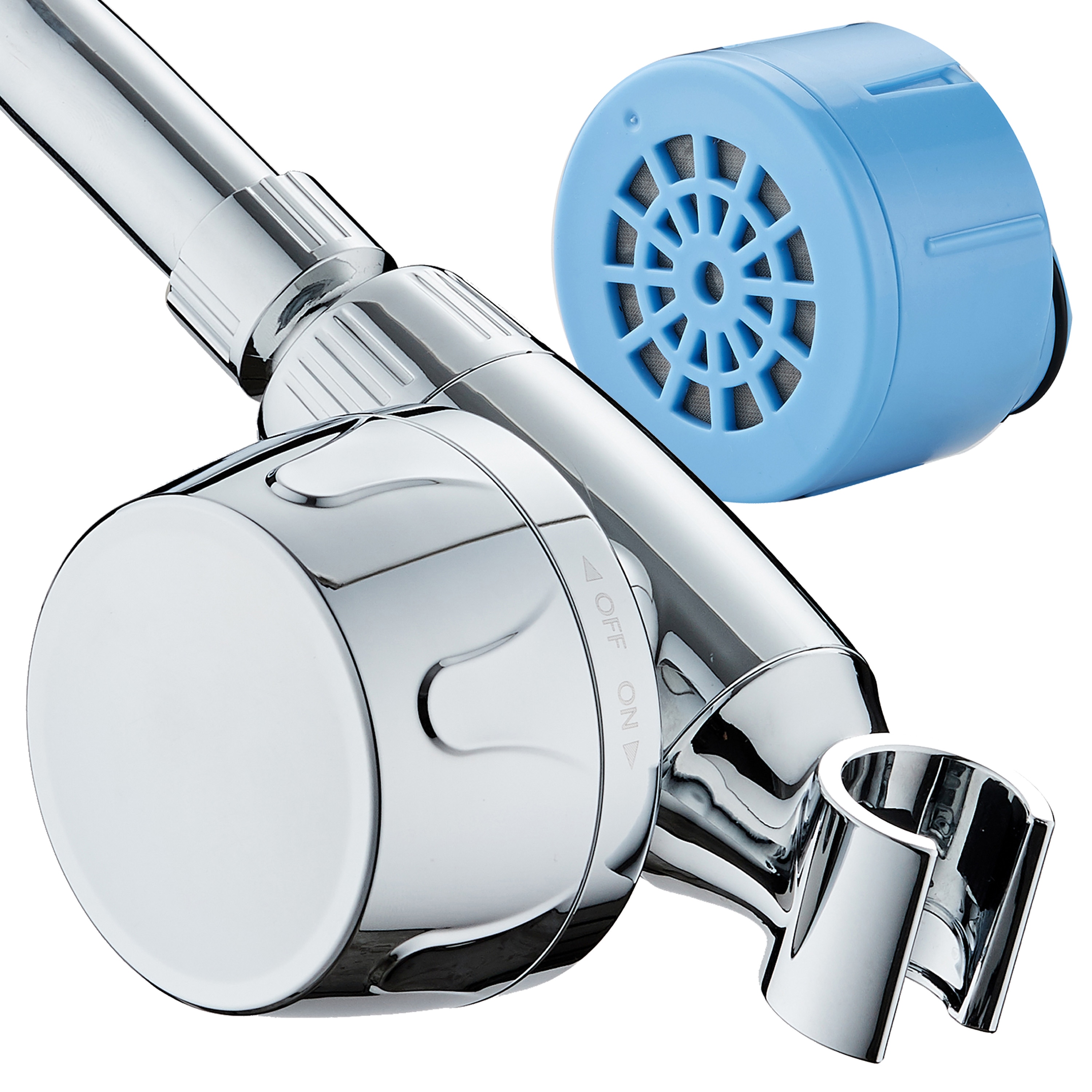 AquaCare 1321 chrome KDF Shower Head Filter 6-Months -Filter Life