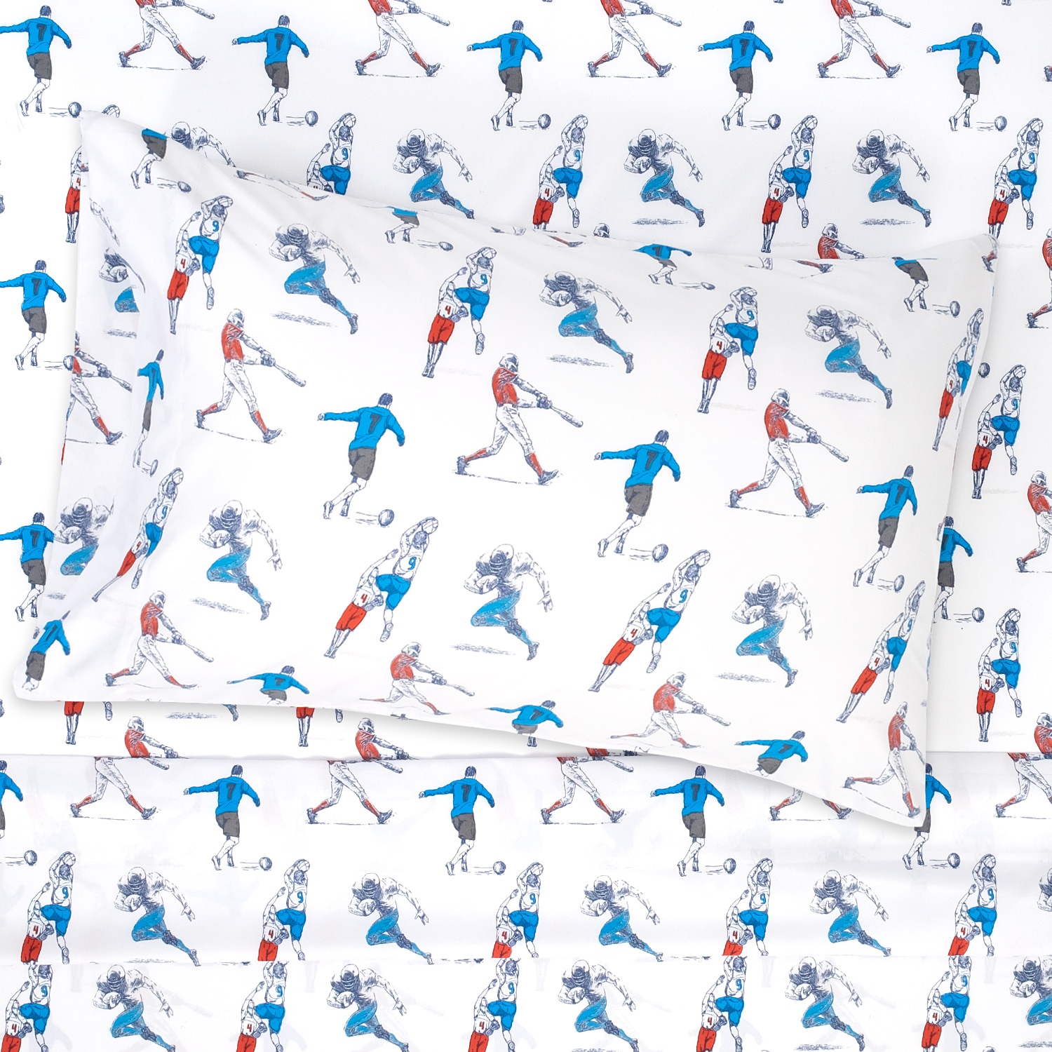 Sweet Home Collection LOW-KIDS-SPORT-TWIN Sheet-Sets - View #5