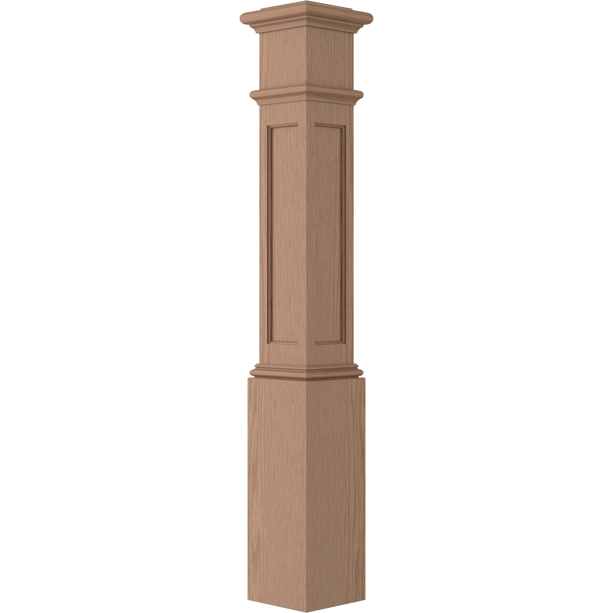 L.J. Smith Stair Systems LJ-4094-WO Heirloom 7.50-in x 53.188-in Unfinished White oak Universal Stair Newel Post
