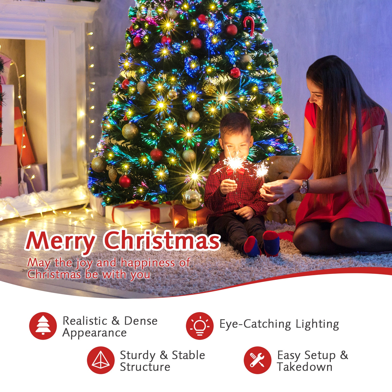 Forclover ALHY-81CM Artificial-Christmas-Trees - View #5