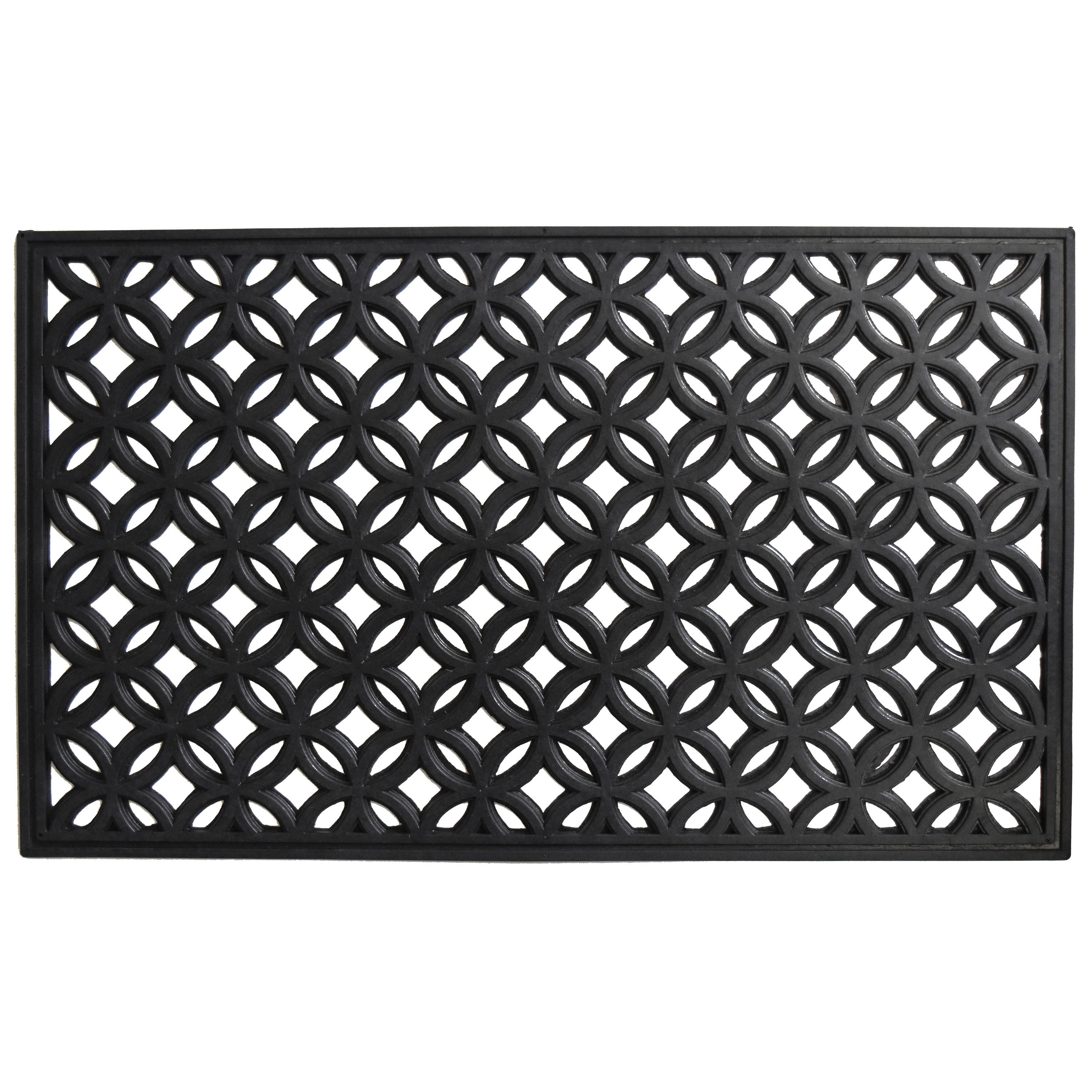 Callowaymills 2-ft x 3-ft Black Rubber Rectangular Indoor or Outdoor ...