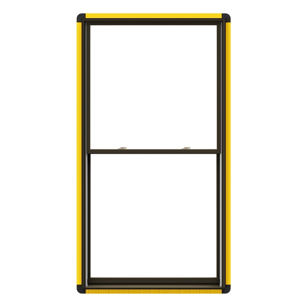 Pella 1000012824 Lifestyle Steady Set 35-1/2-in x 71-1/2-in Brown Unfinished Wood New construction Double Hung Window Low-E argon Double Pane Glass