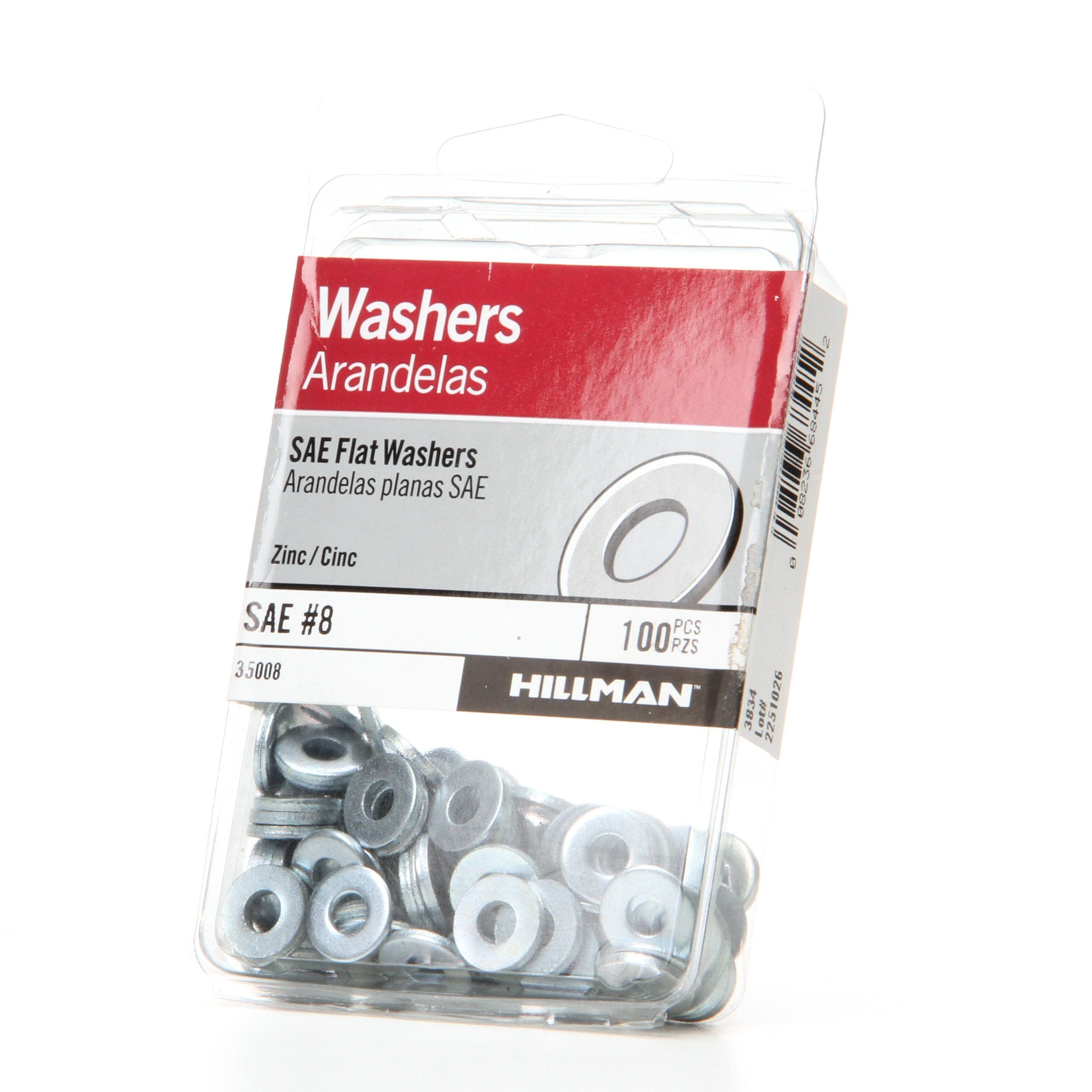 Zinc 48-Pack The Hillman Group The Hillman Group 1241 3/8 in SAE Flat Washer 