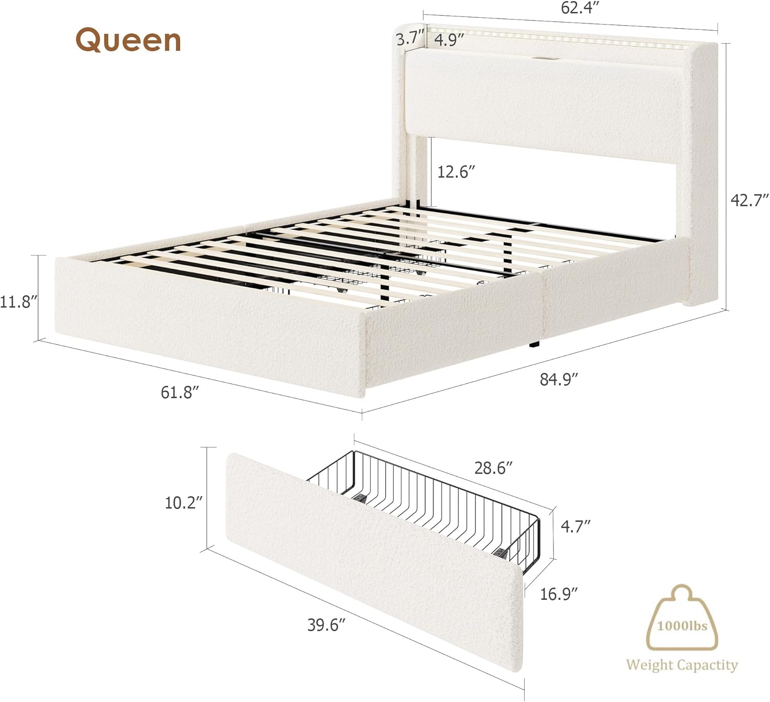 Qeetex LHF-BED-PHK-338SP7SG beds - View #2