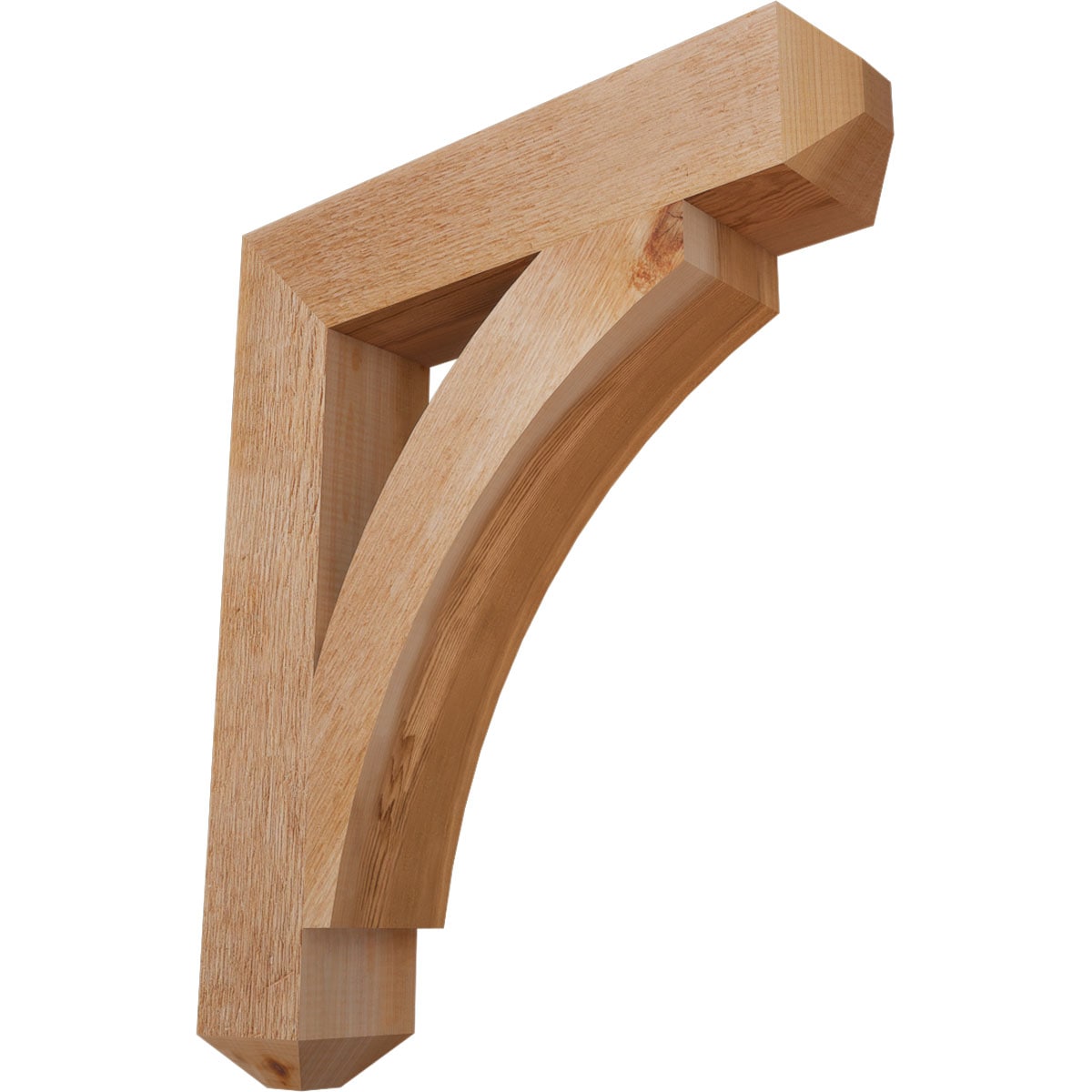 Ekena Millwork BKT04X20X24THR04RWR Thorton craftsman rough sawn 4-in x 20-in x 24-in Western red cedar Brown Wood Standard bracket