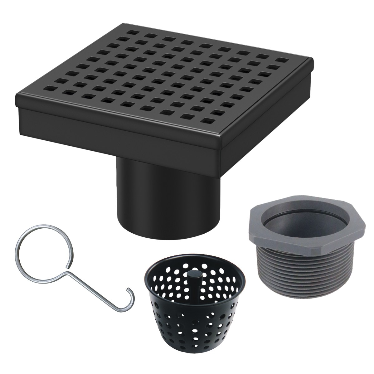 Oatey 2-in ABS Shower Drain with Square Stainless Steel Strainer in the  Shower Drains department at