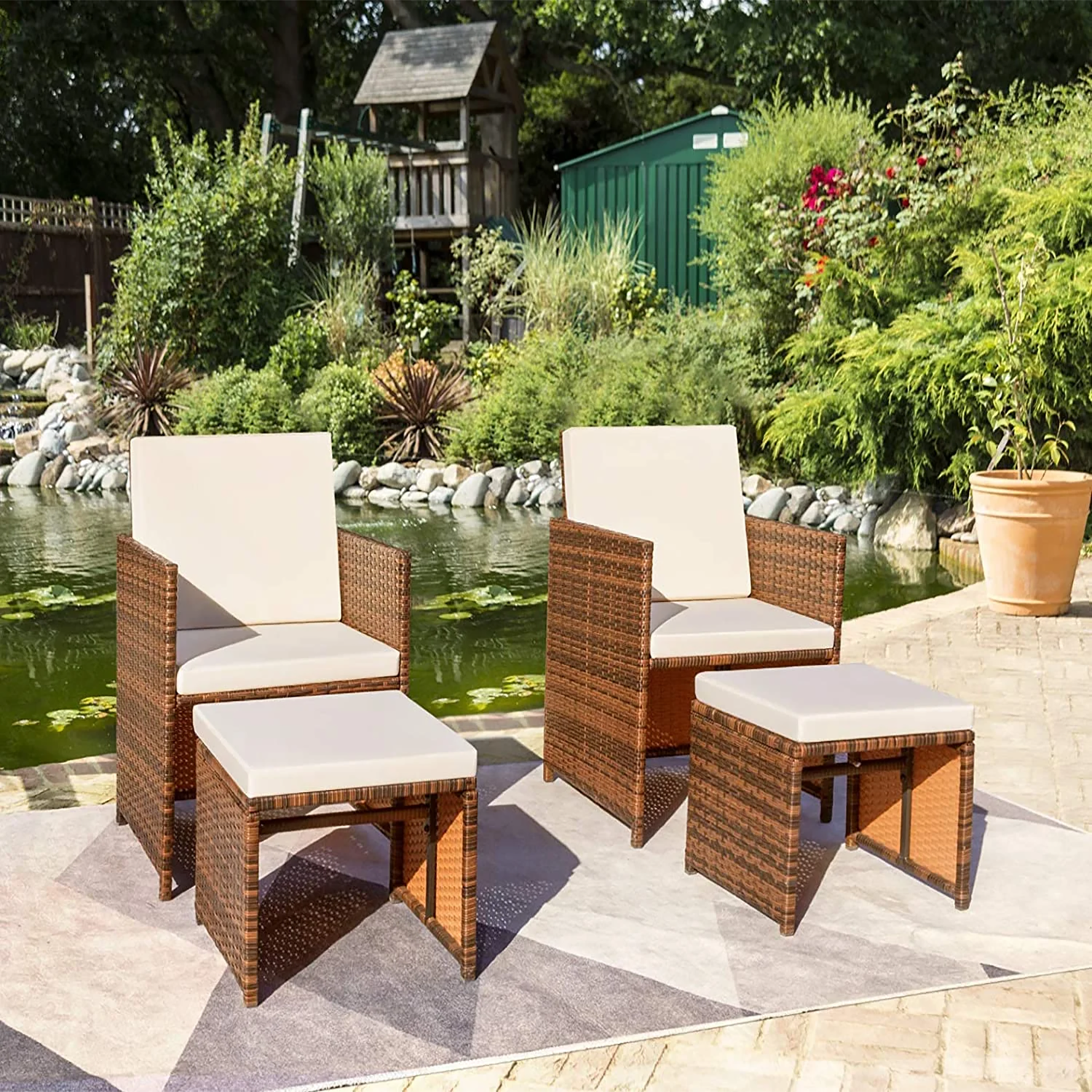 Vineego LS-LCRF2C2F-BG Patio-Conversation-Sets - View #6