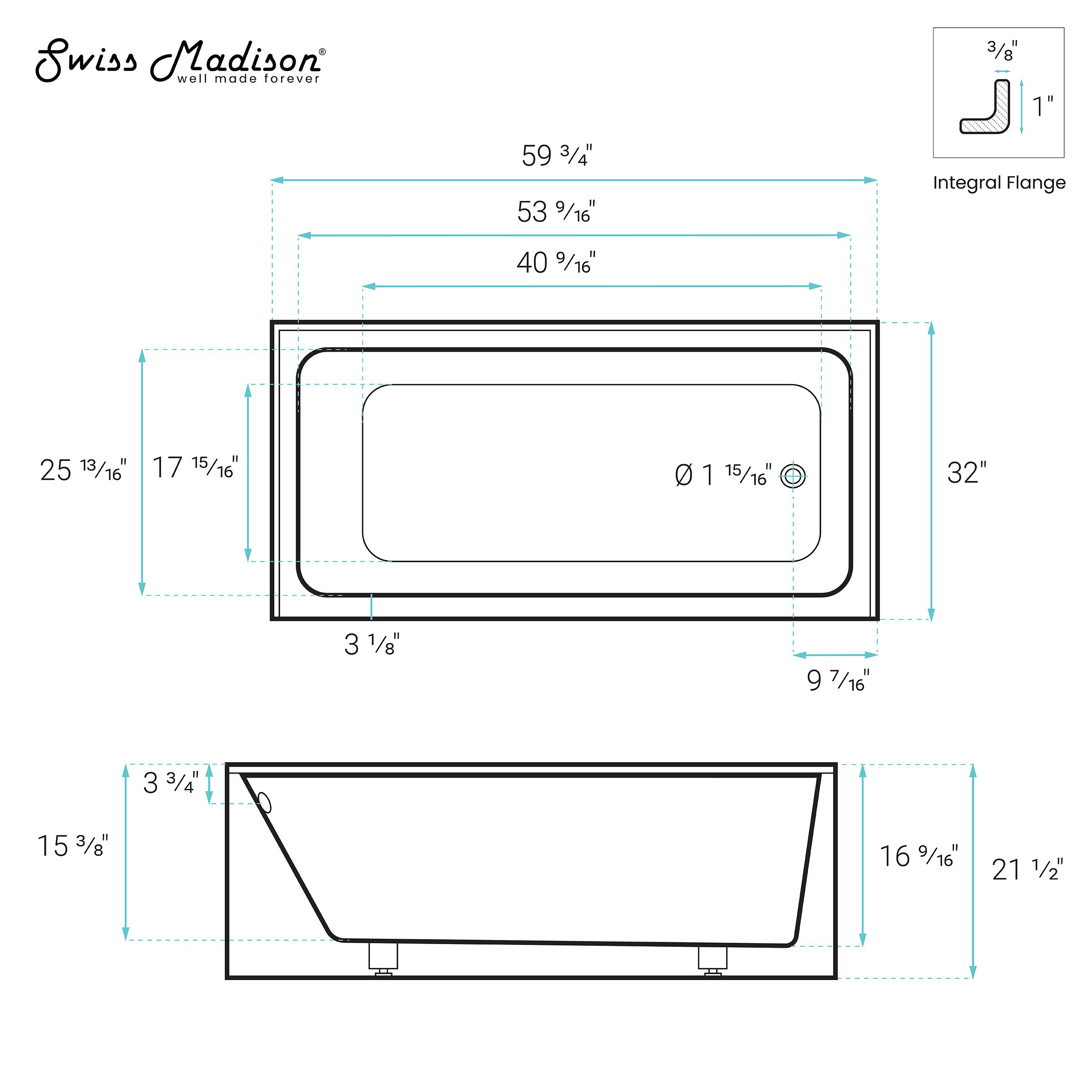 Swiss Madison SM-25-ABLAU72WH bathtubs - View #4
