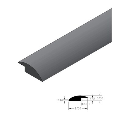 Hydri-HDPC American Rye 0.5-in T x 2-in W x 78-in L Solid Wood Floor T-moulding Hydri-HDPC American Rye 0.5-in T x 2-in W x 78-in L Solid Wood Floor T-moulding
