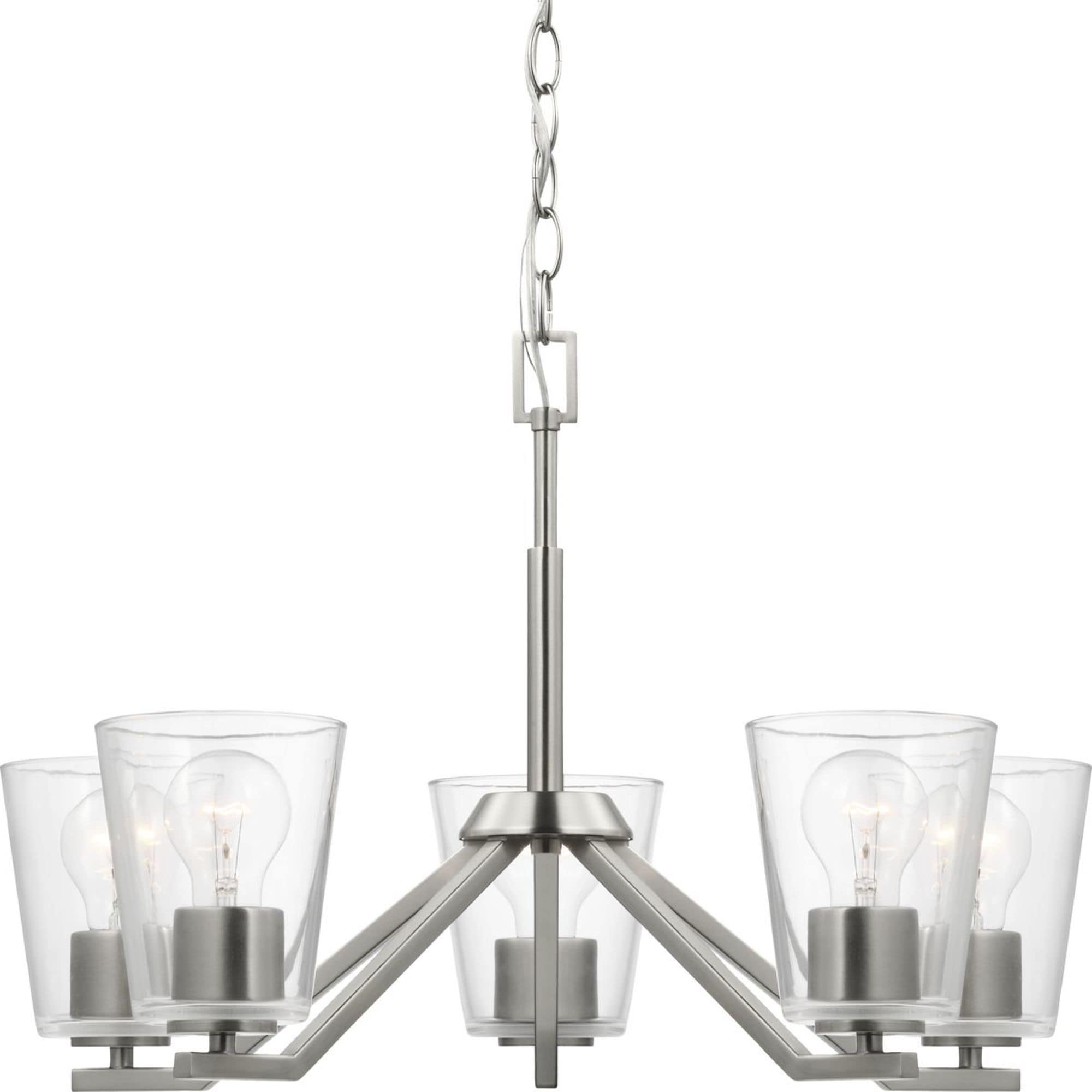 Progress Lighting Vertex 3-Light Brushed Nickel Modern/Contemporary Chandelier