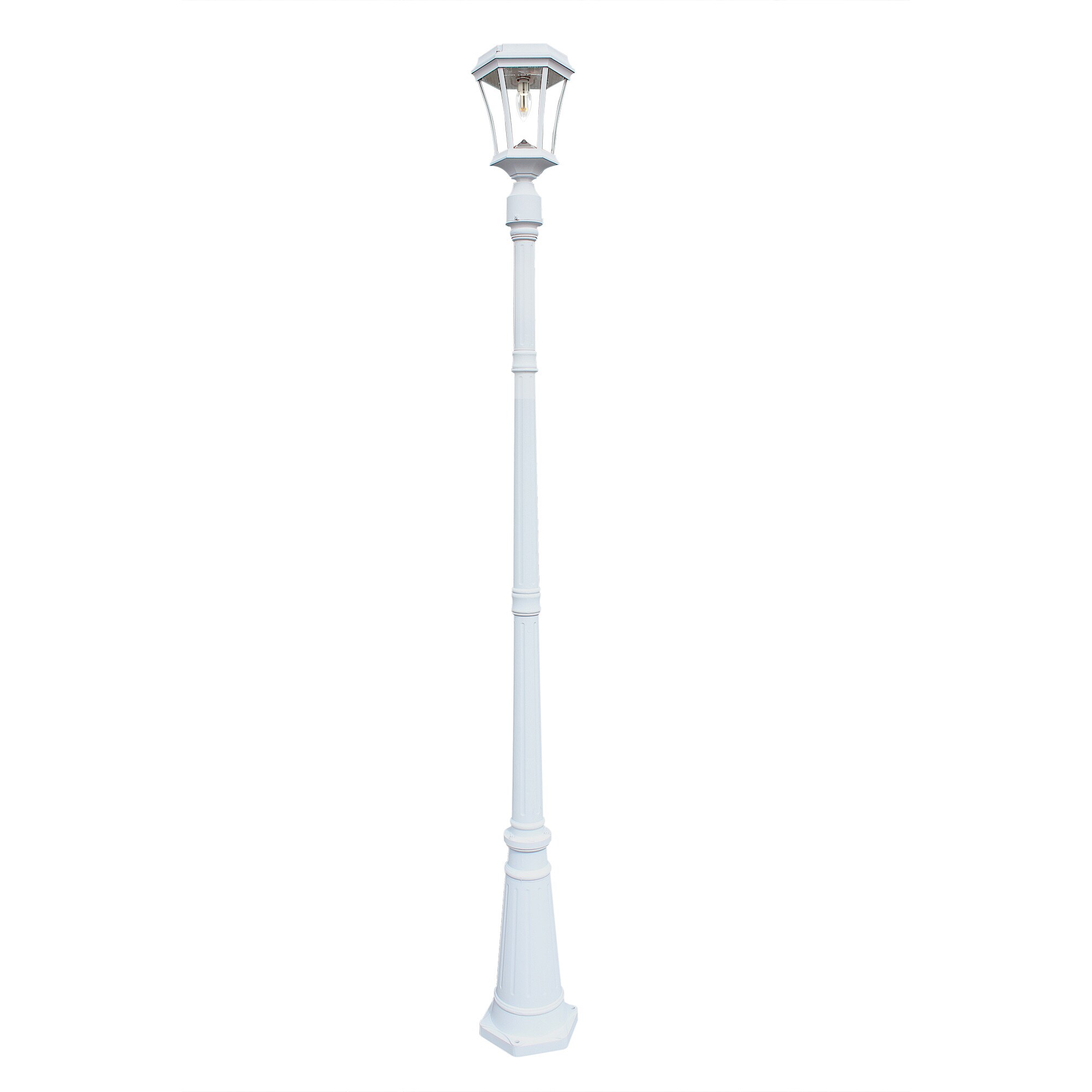 Gama Sonic Decorative Victorian Post 79-in White Traditional Outdoor ...