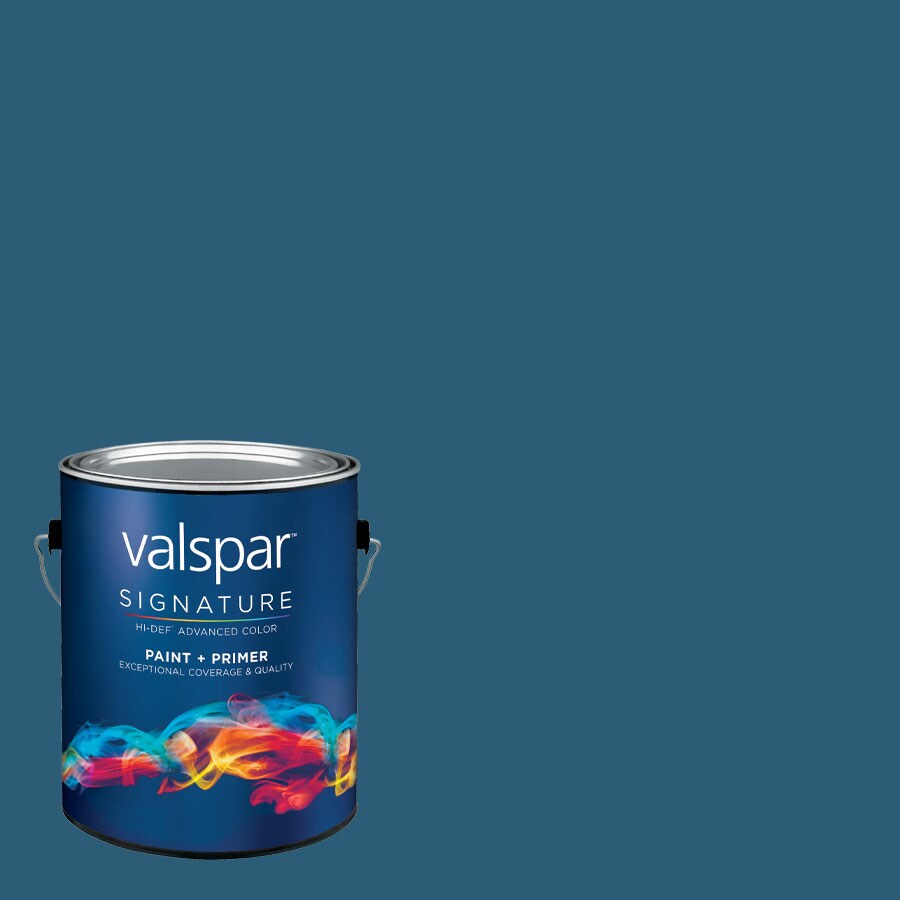 Creative Ideas for Color by Valspar CI8-FINECHINABL73841 Satin Fine China Blue Pre-tinted Latex Interior Paint + Primer (1-Gallon)