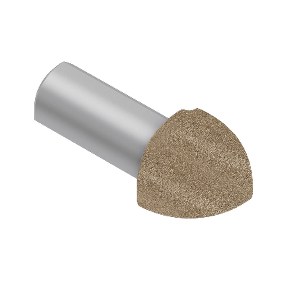 Schluter Systems EV/RO60TSB Rondec 0.25-in W x 1.0-in L Beige textured color-coated aluminum Aluminum Outside corner Tile Edge Trim