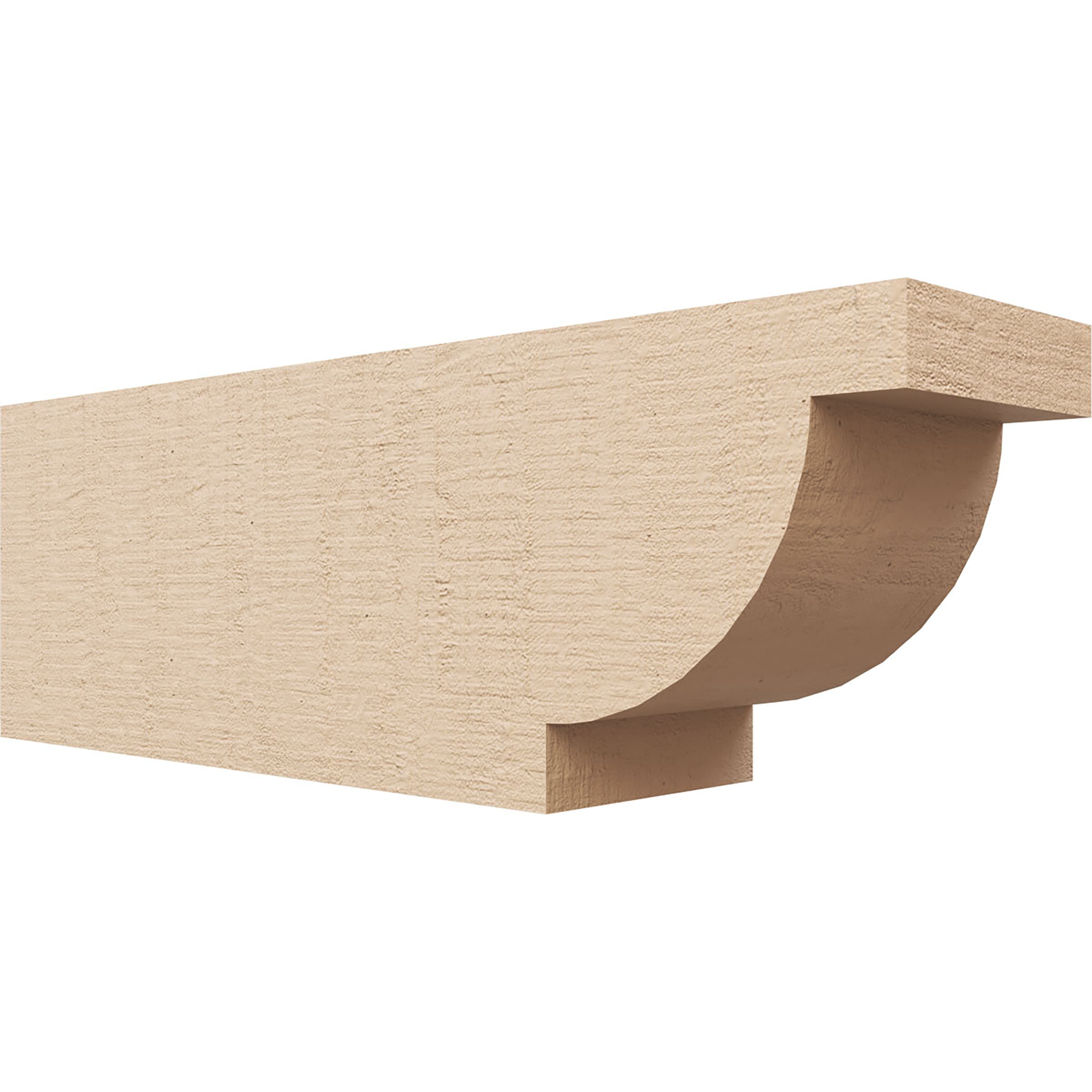 Ekena Millwork RFTU06X08X24ALPRCPR Alpine Woodgrain 6-in X 8-in X 24-in Brown Urethane Standard bracket