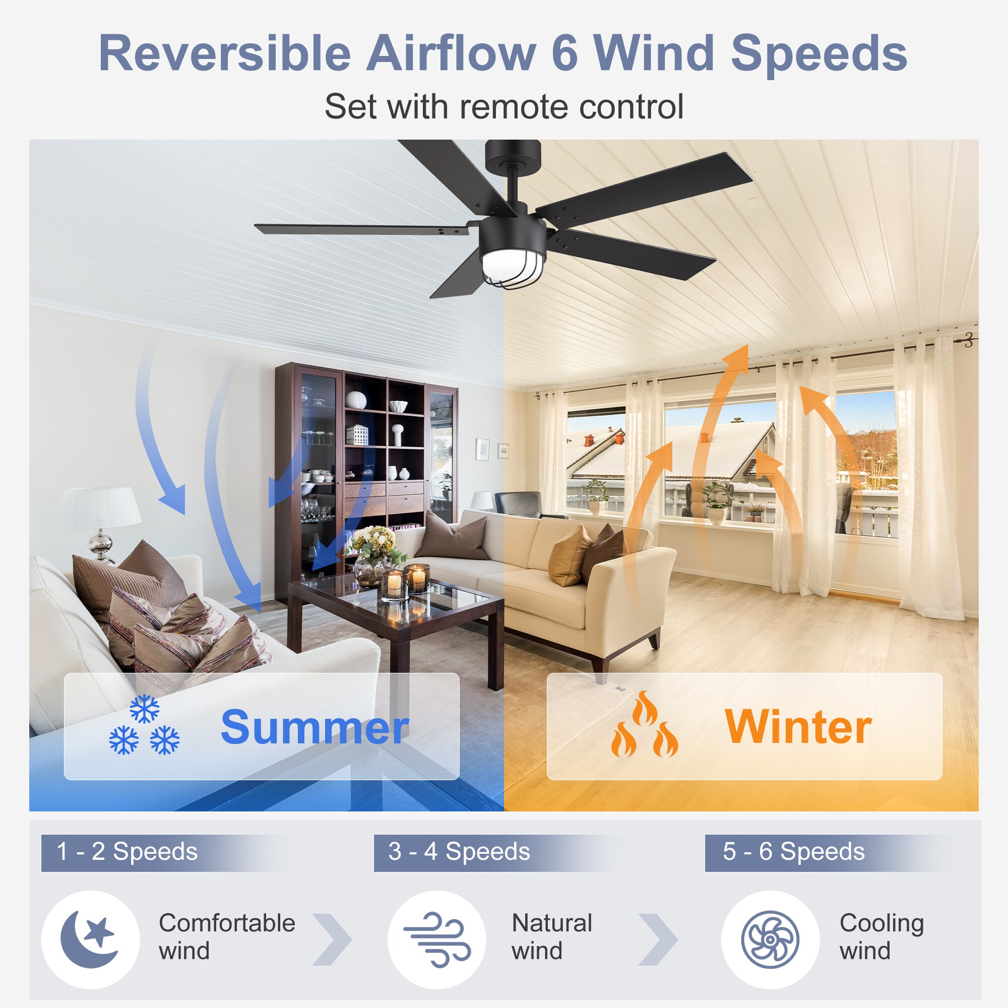 Airsurfer AS-29023-BK Ceiling-Fans - View #6