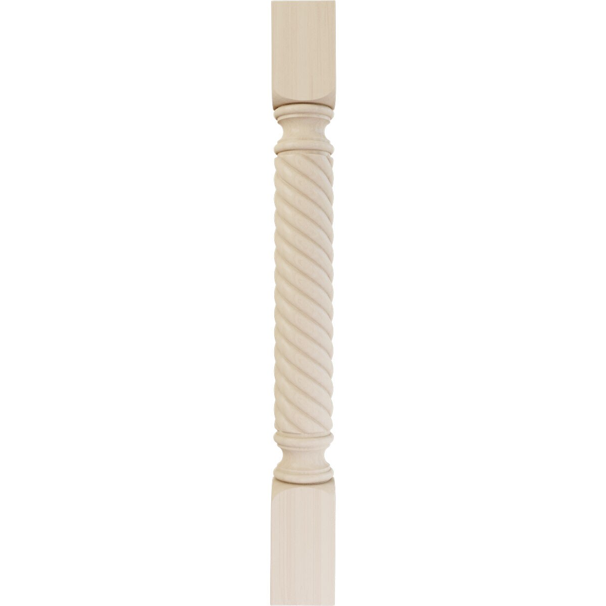 Unfinished Rubberwood Rope Cabinet Column 35.5" Height