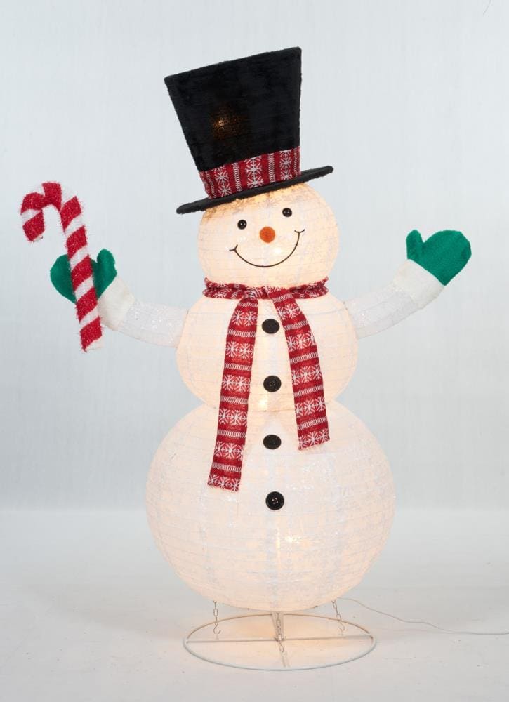 EverStar 60-in Snowman Free Standing Decoration with Clear Incandescent ...