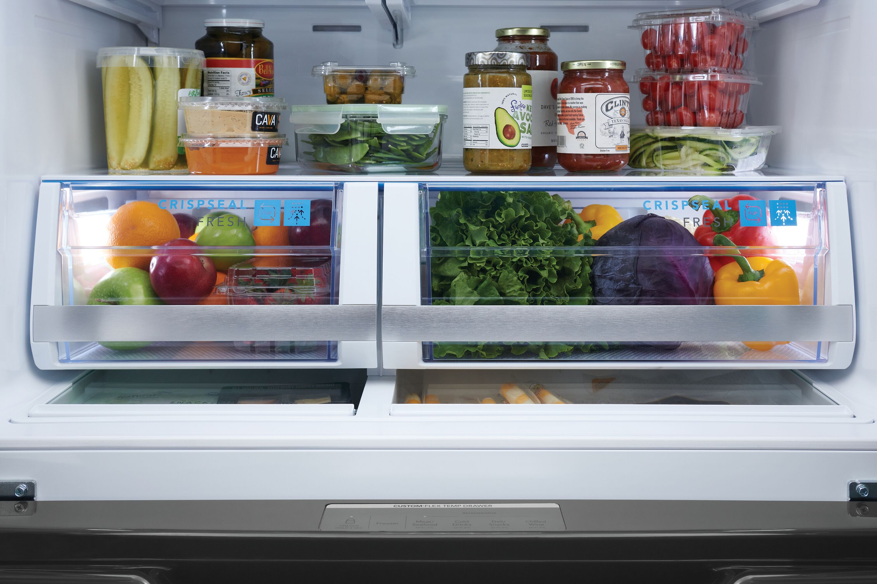 Shop Frigidaire Gallery Dual Ice Maker French Door Refrigerator &  Self-Clean Convection Electric Range Suite in Smudge-Proof® Stainless Steel  at