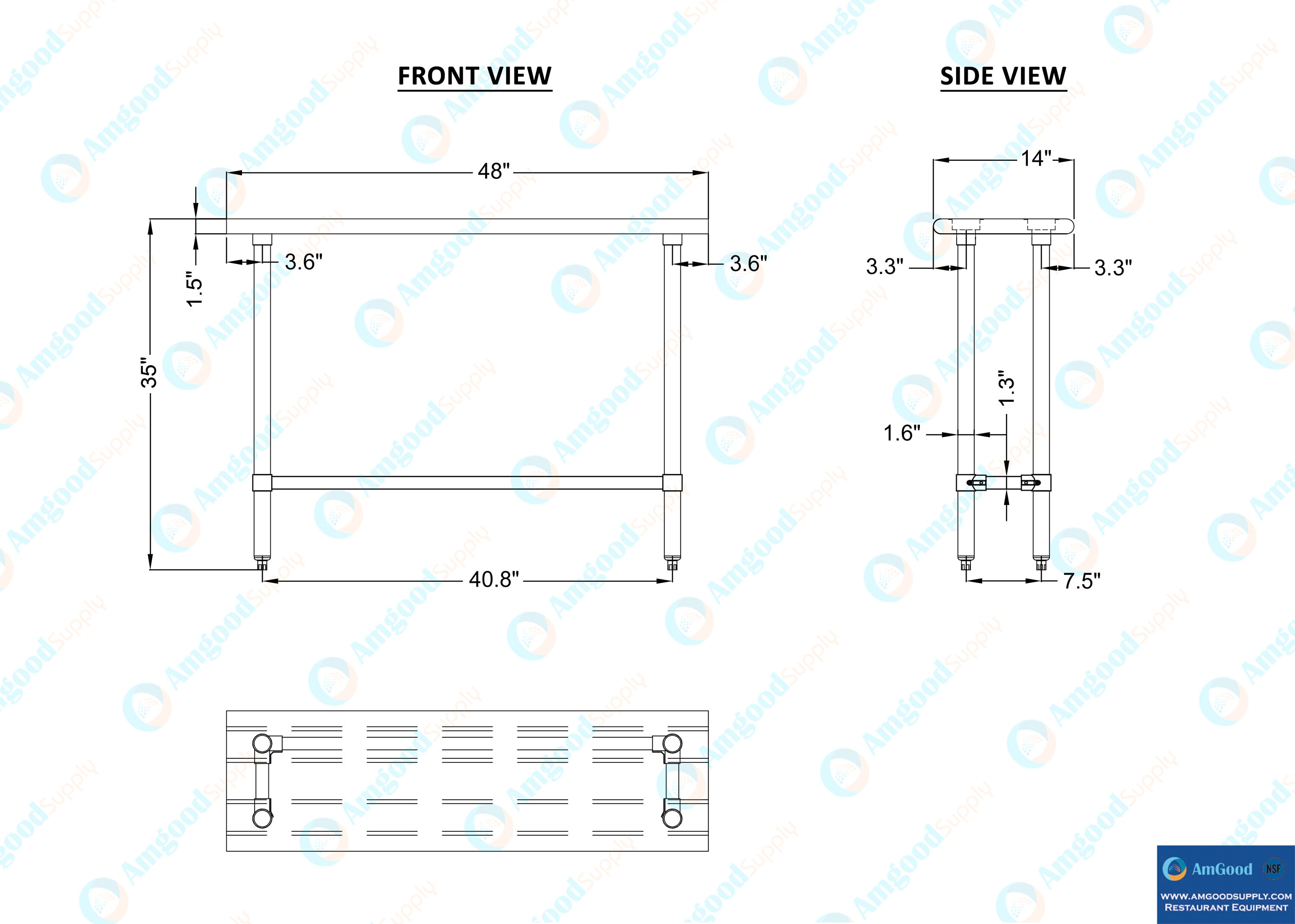 Amgood LWT-1448-RCB Kitchen-Furniture - View #5