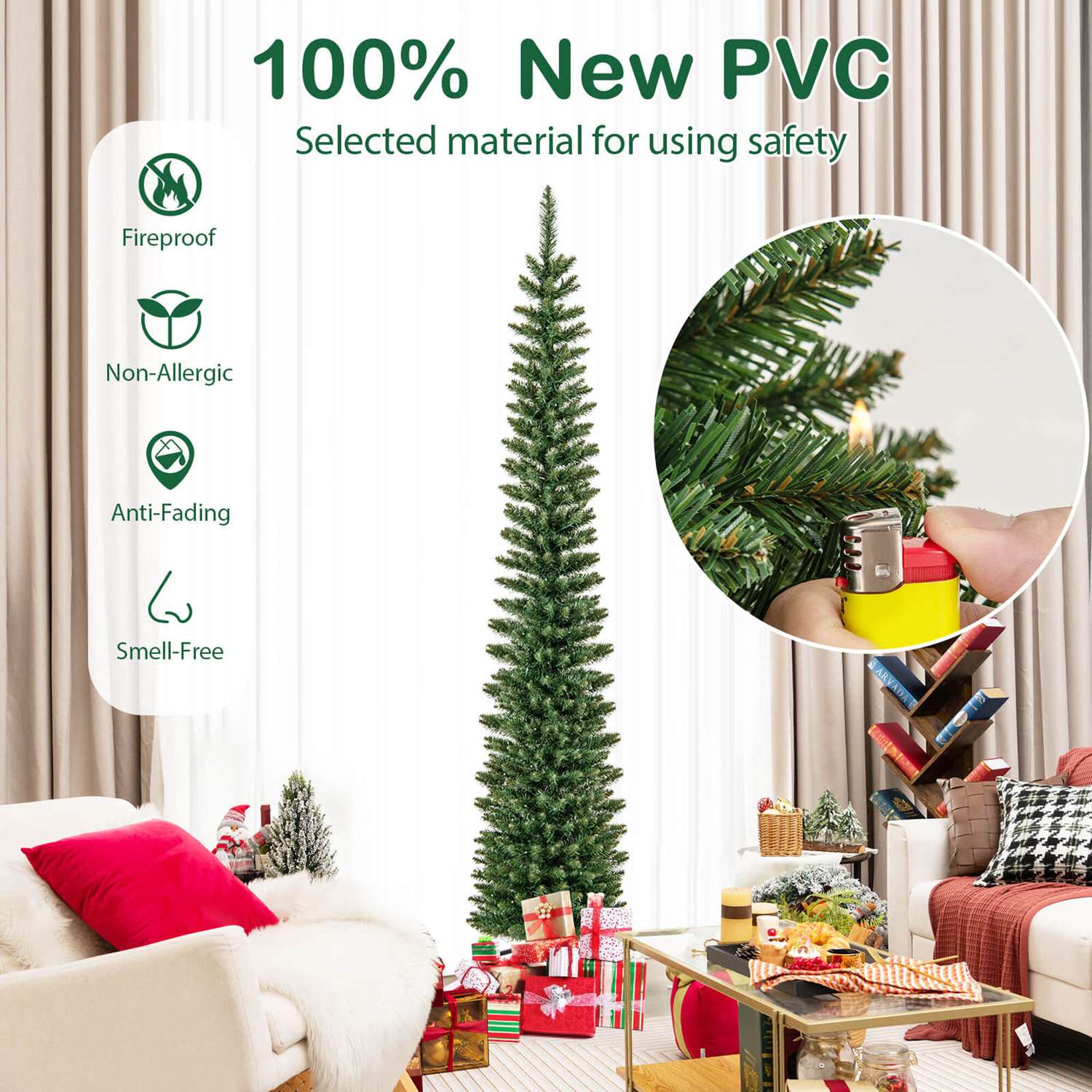 Costway CSHY001539 Artificial-Christmas-Trees - View #8