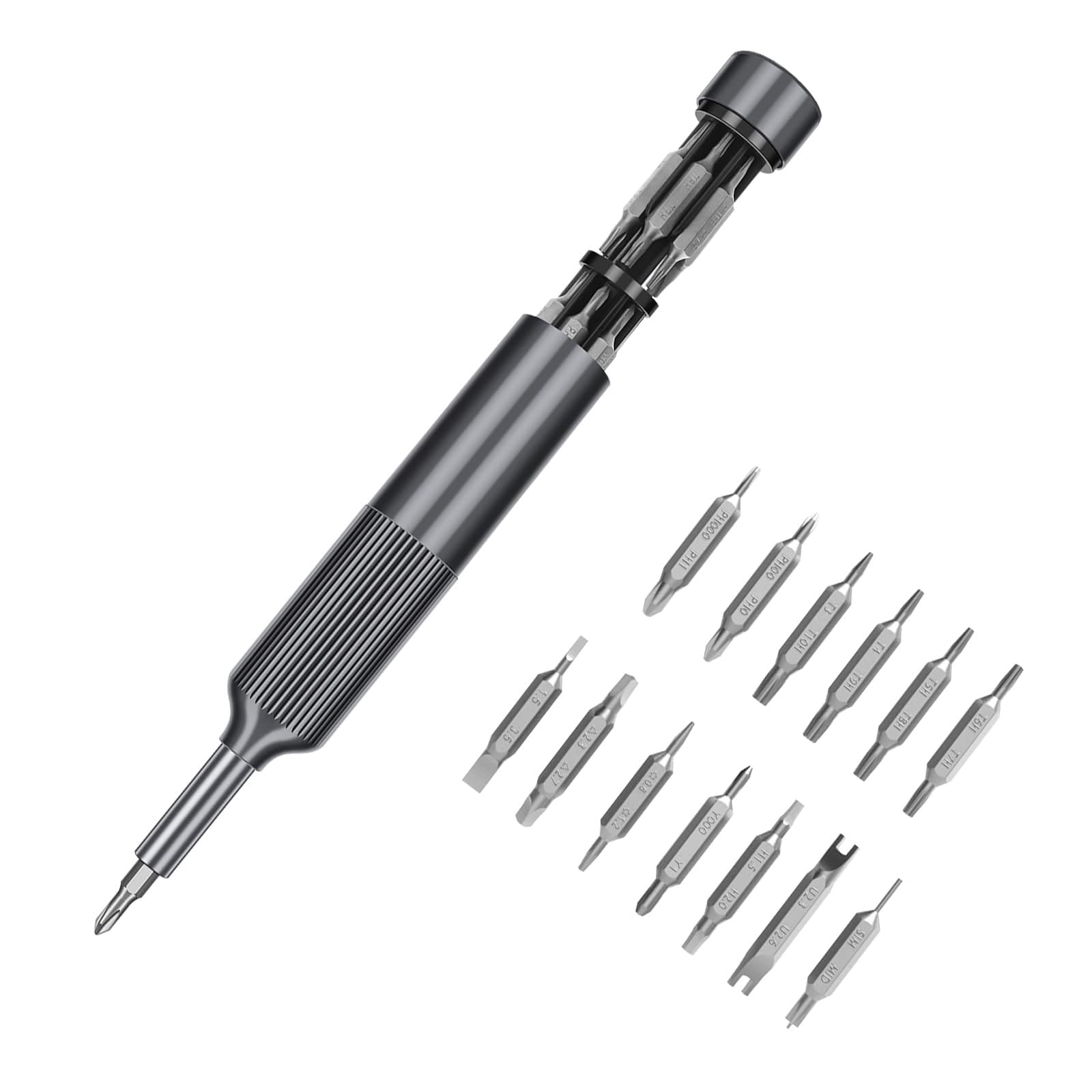 DYRCJ  27 in 1 Precision Screwdriver Set Pen Style Mini Tool with Magnetic Bit Holder Built in Storage for Electronics Watches Laptops Small