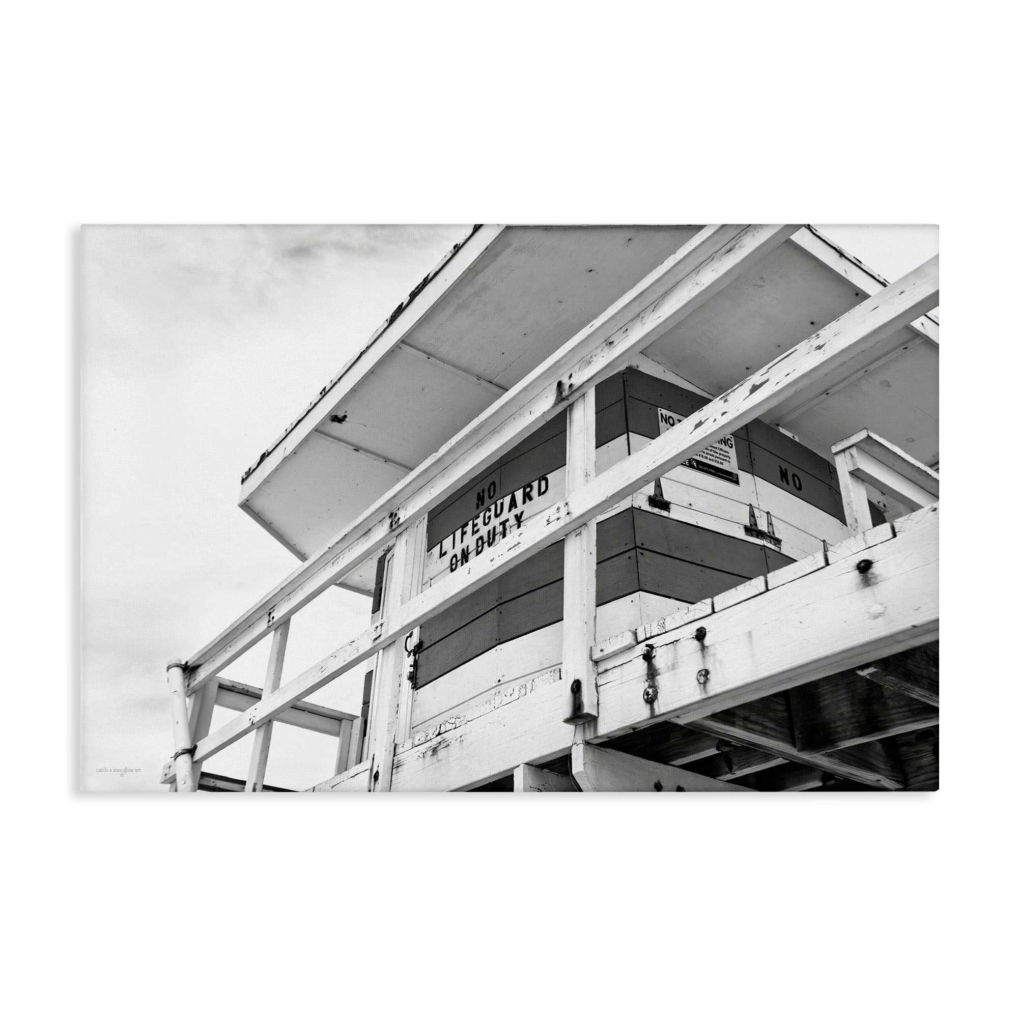 Stupell Industries BT-556-CN-24X36 Lifeguard Building on Beach Canvas Wall Art By Seven Trees Design 36 x 24