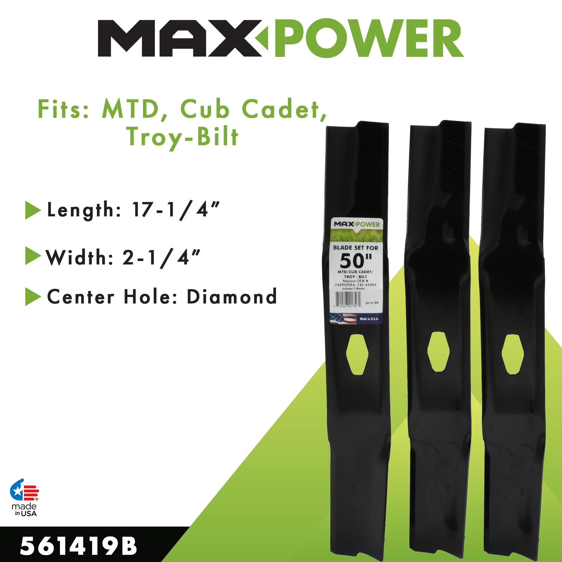 MaxPower 561419B Ope-Mower-Blades - View #2