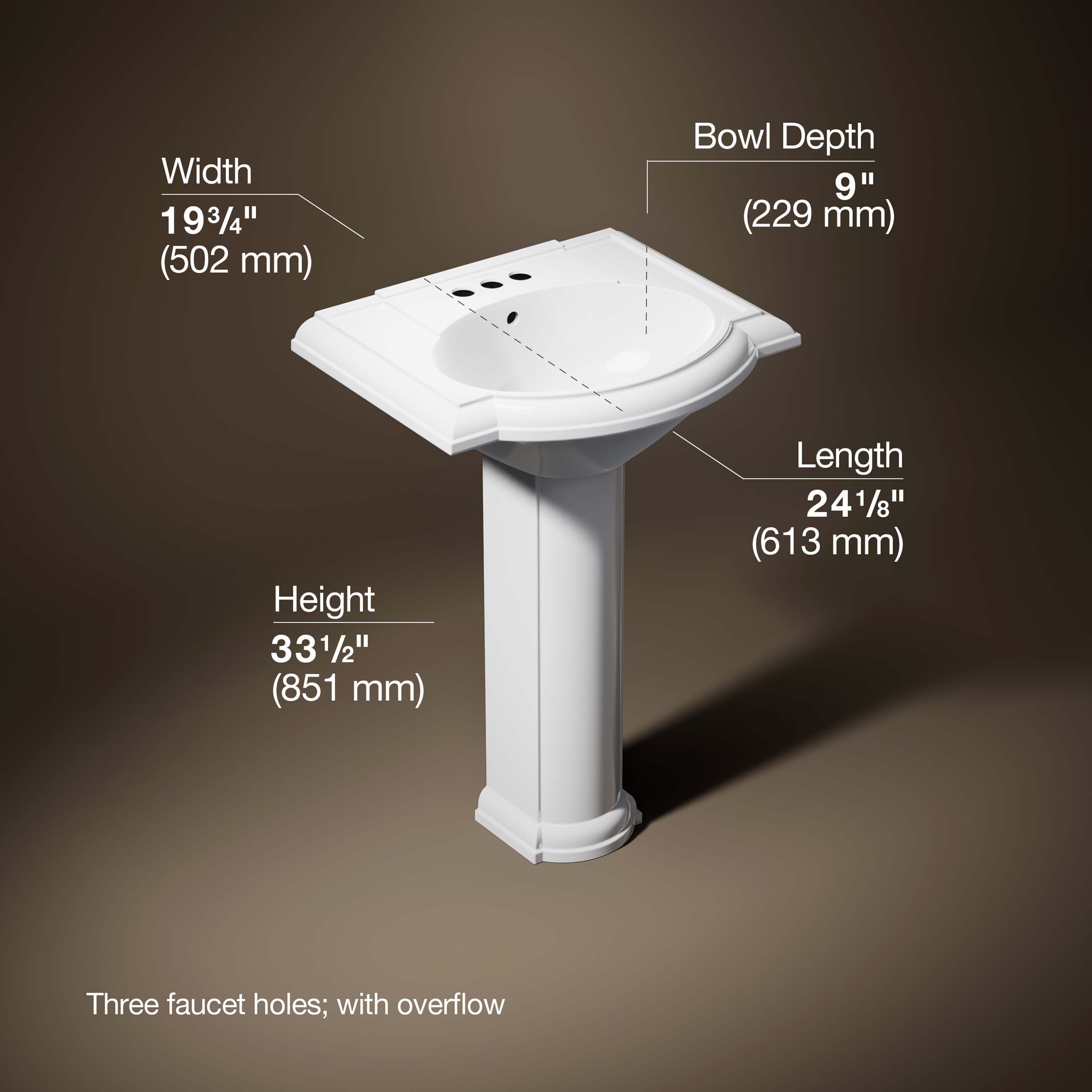 KOHLER 2286-4-0 Complete-Pedestal-Lavatories - View #3