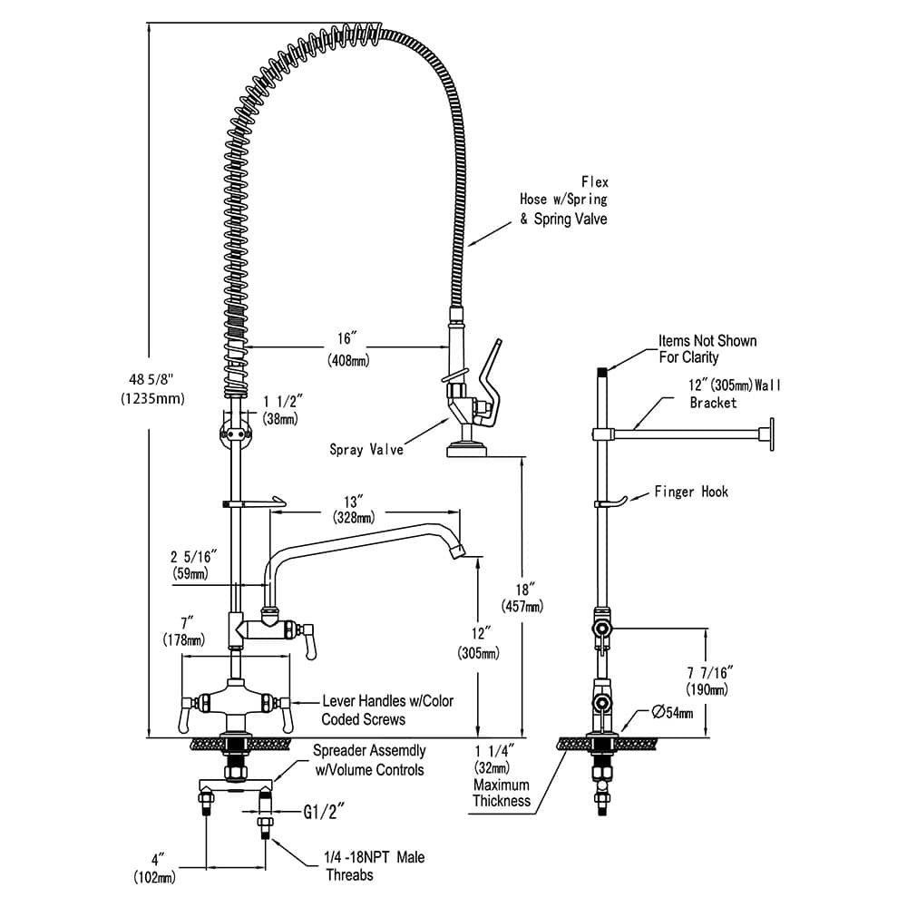 Yescom 81FAU004-12AT-CHR-LO Kitchen-Faucets - View #4