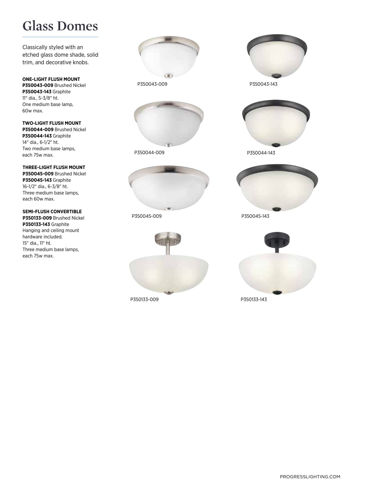 Brushed Nickel 2-Light Flush Mount with Etched Glass Shade