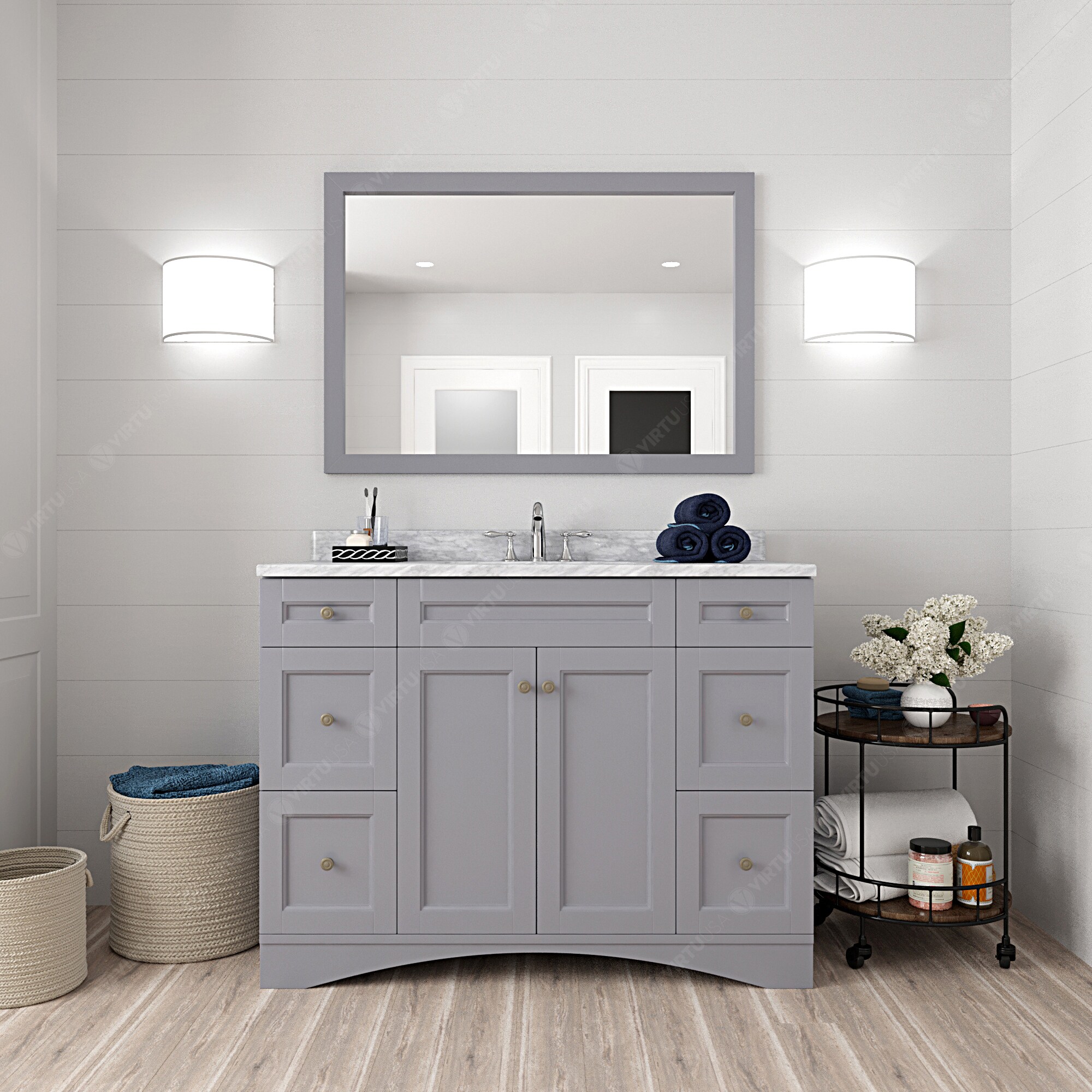 Virtu USA ES-32048-WMSQ-GR Bath-Vanity-Combo - View #2