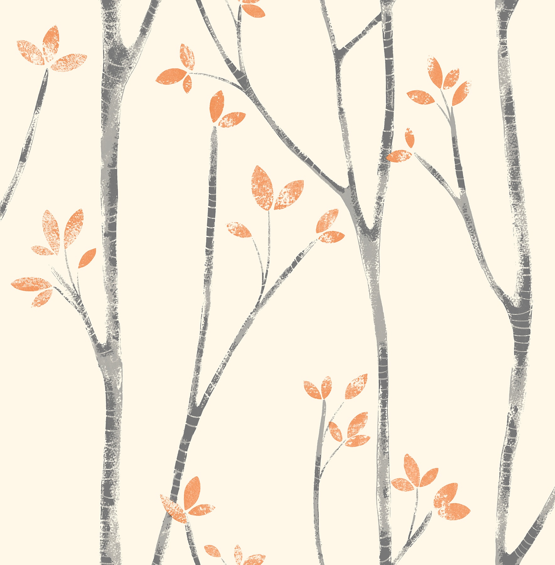 Brewster UW24775 Urban Walls 56.4000-Sq. Feet Orange Non-woven Ivy/Vines Unpasted Wallpaper
