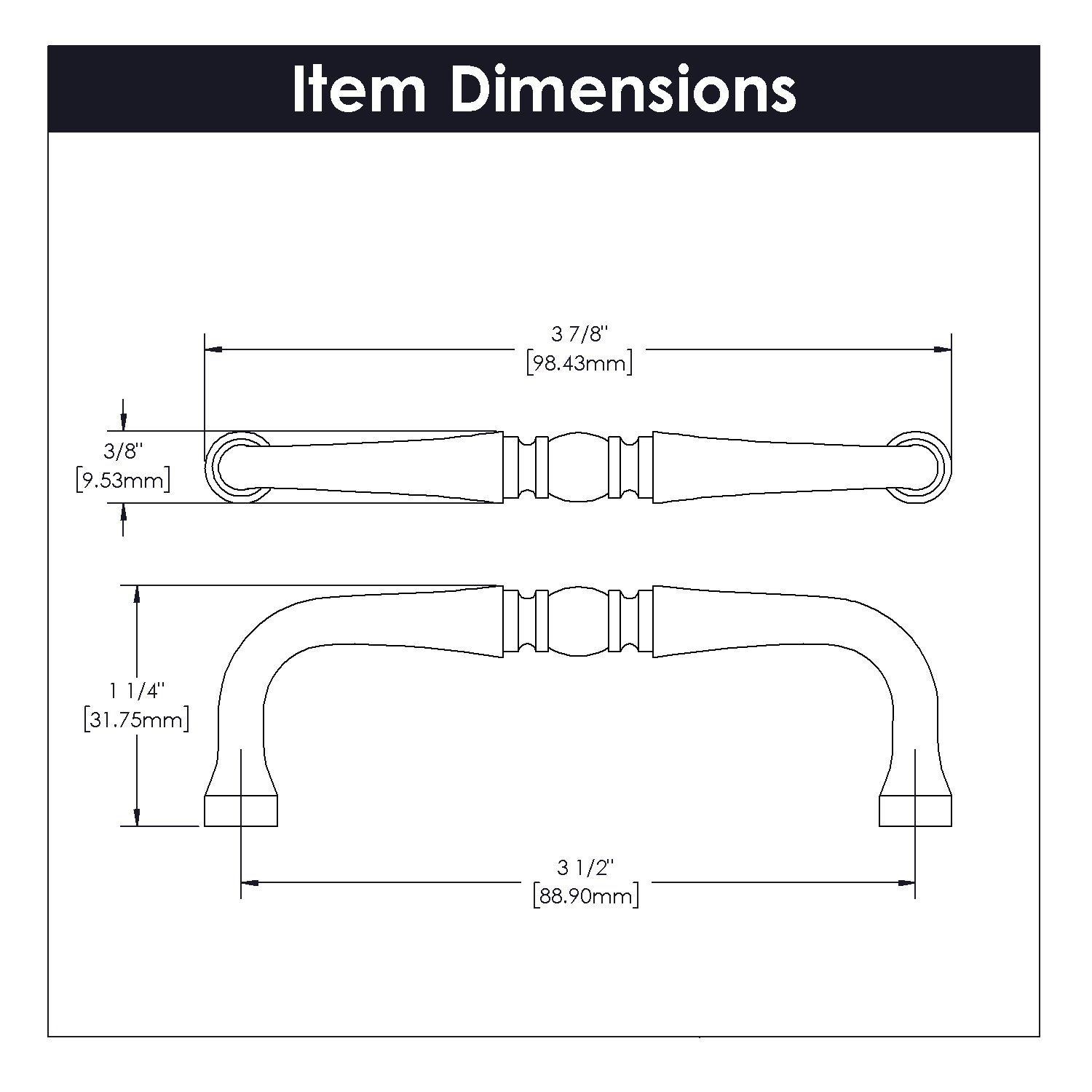 Hickory Hardware P3076-DAC Cabinet-Pulls - View #4