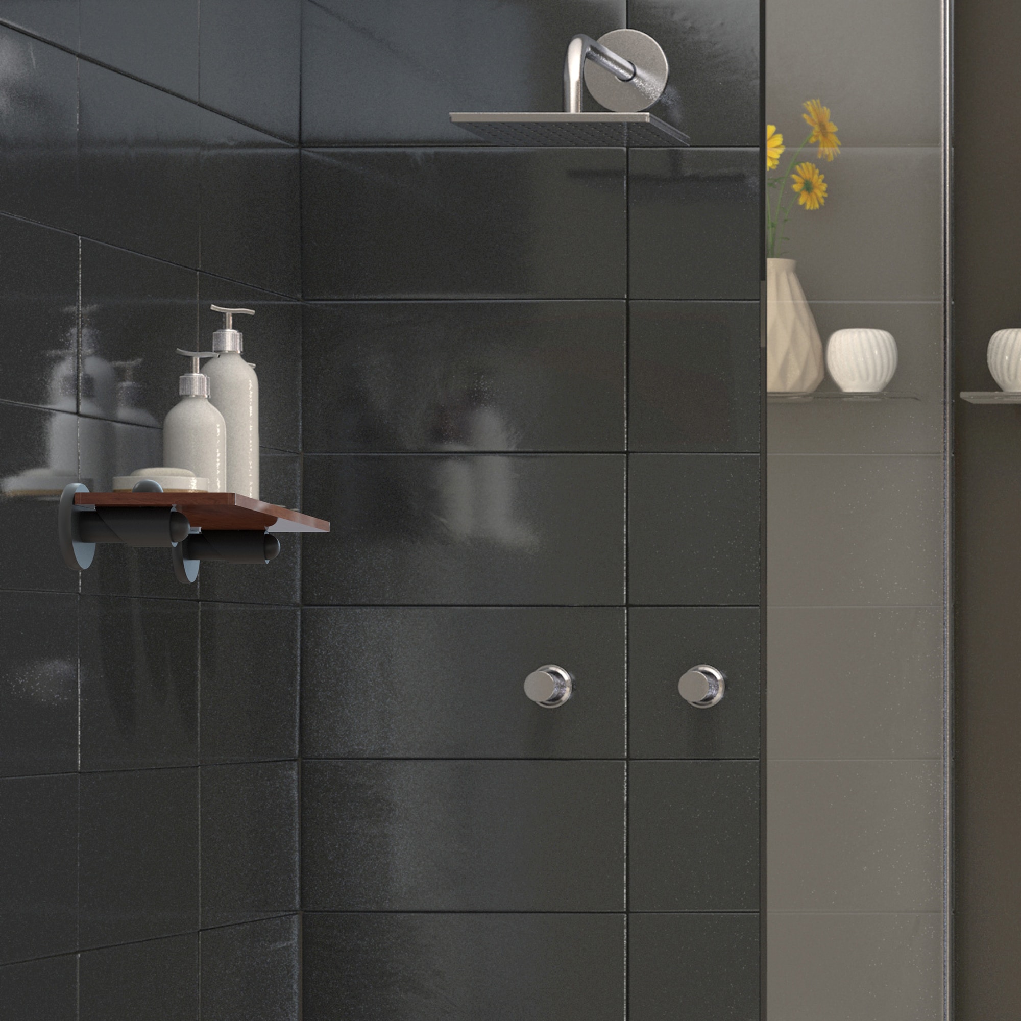 Allied Brass SH-1-16-IRW-GYM Bathroom-Shelves - View #3