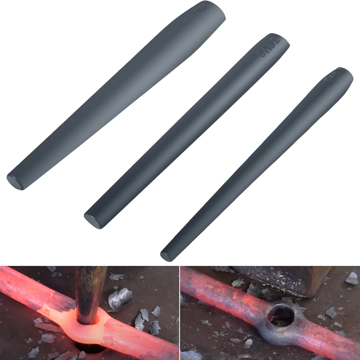 AKSCYZM Blacksmith Drift Set Three Piece Forging Tool Kit for Knifemaking Tomahawk Ax and Hammer durable home and garden accessory designed for #LAK0821K137
