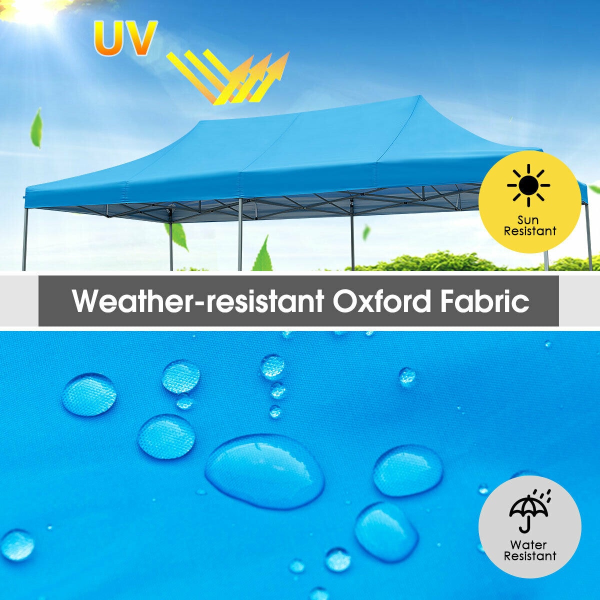 WELLFOR DOS70118BL Carport-Covers - View #7